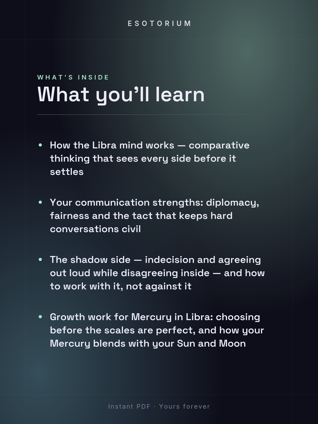 Mercury in Libra — Meaning in Your Birth Chart — What's inside