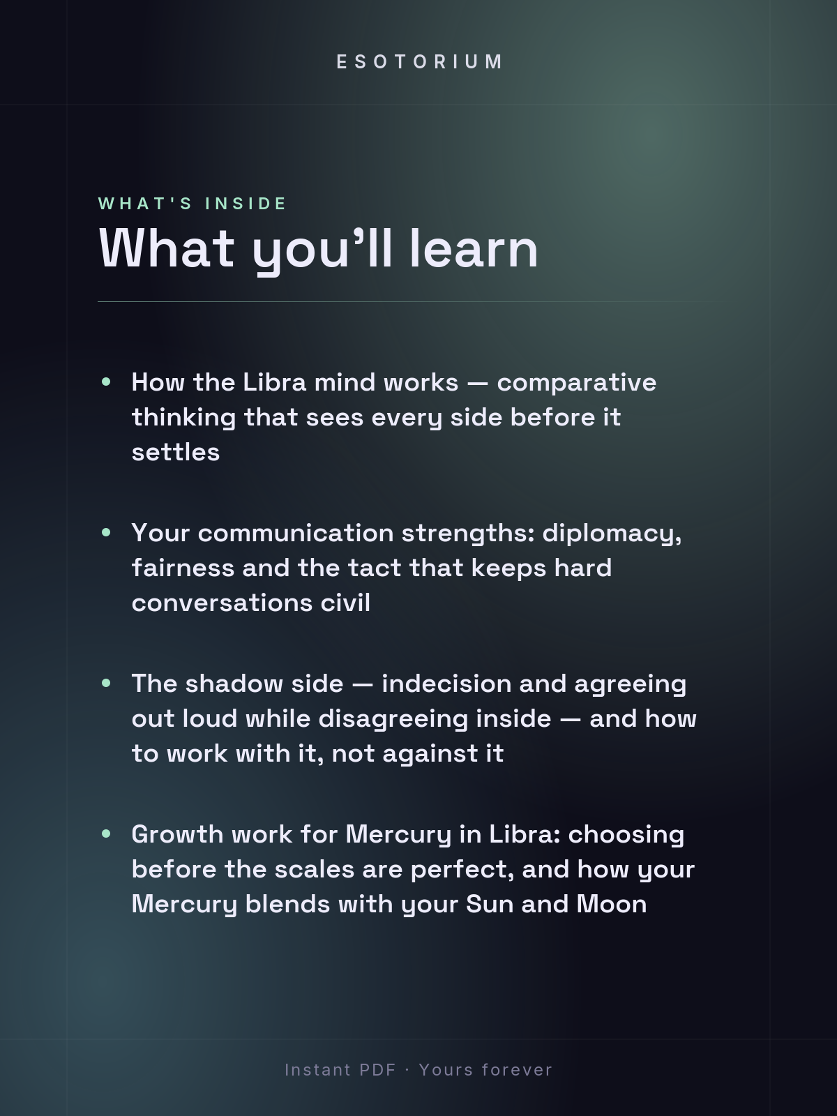 Mercury in Libra — Meaning in Your Birth Chart — What's inside