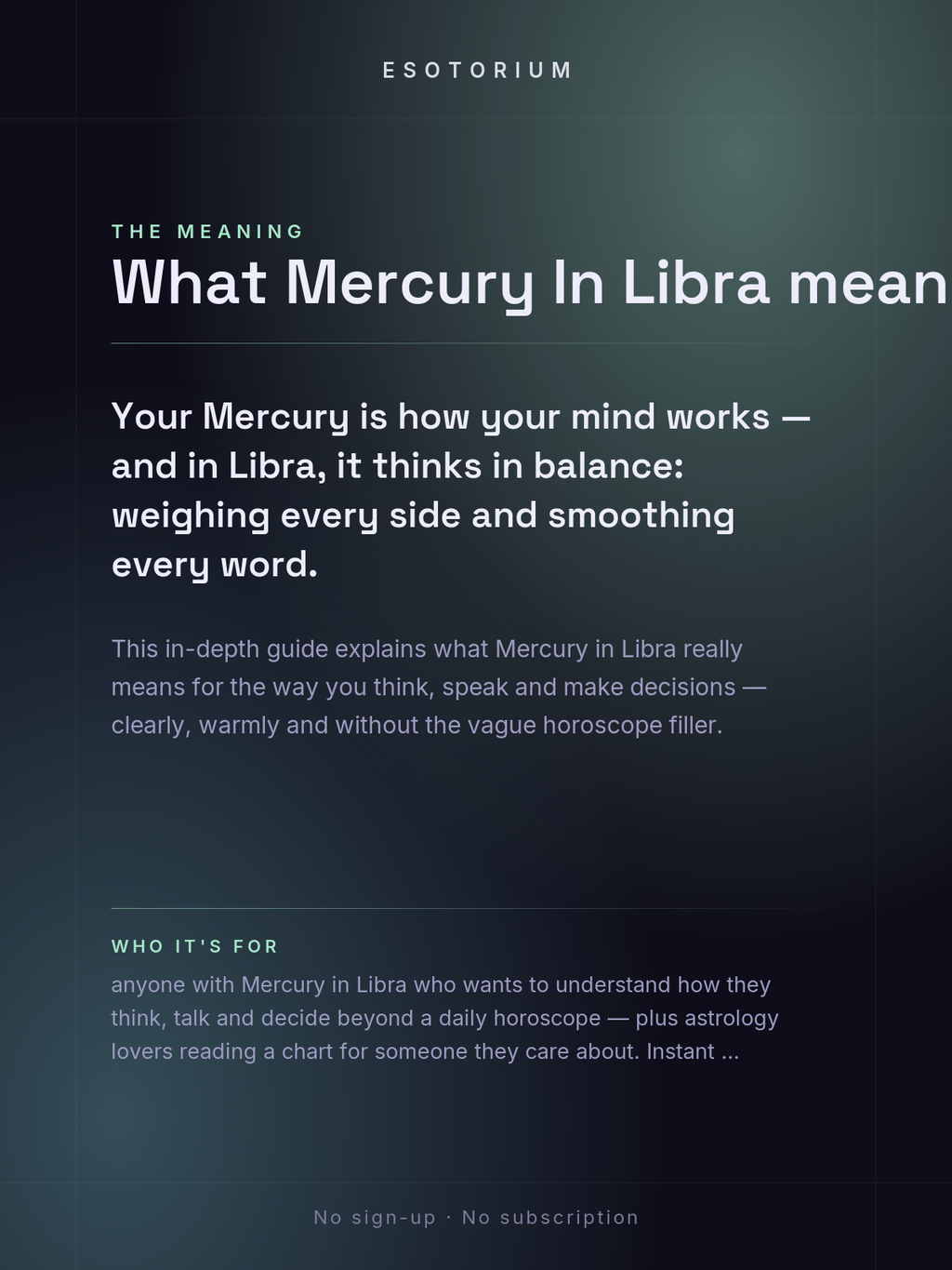 Mercury in Libra — Meaning in Your Birth Chart — What it means