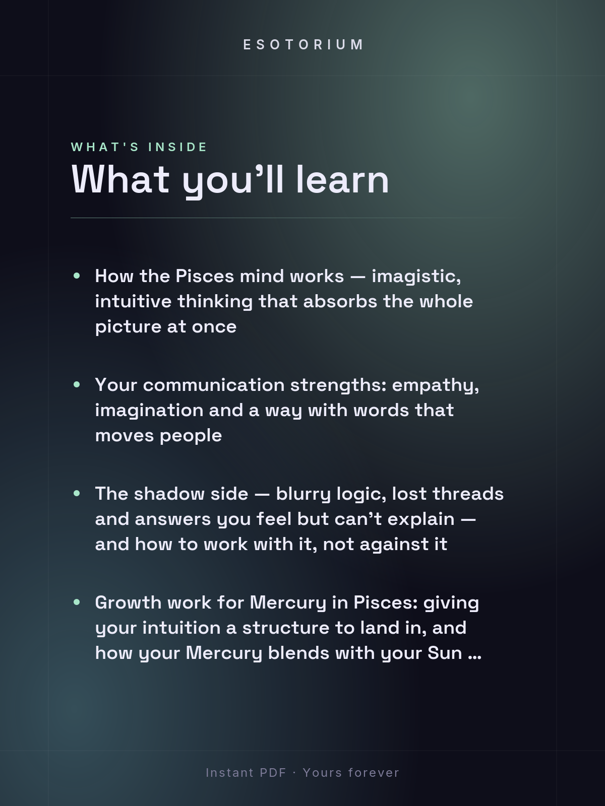 Mercury in Pisces — Meaning in Your Birth Chart — What's inside