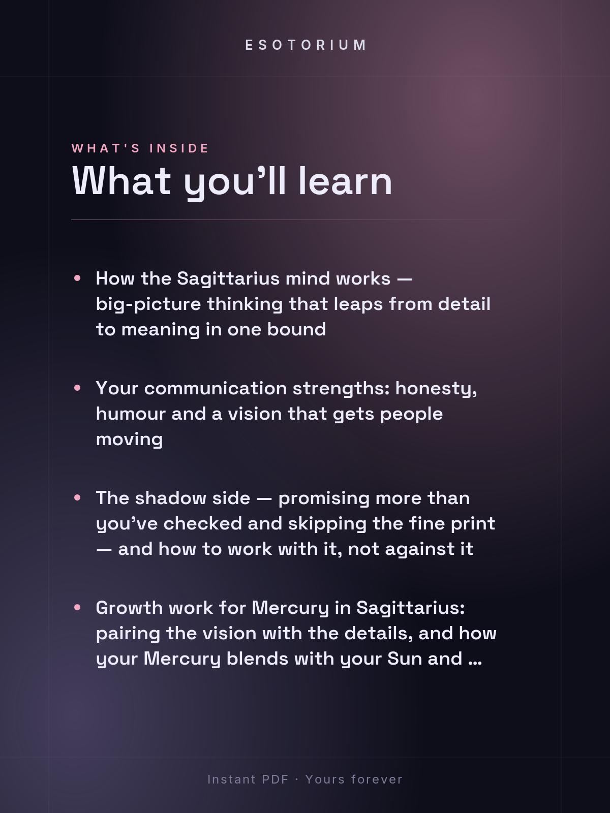 Mercury in Sagittarius — Meaning in Your Birth Chart — What's inside