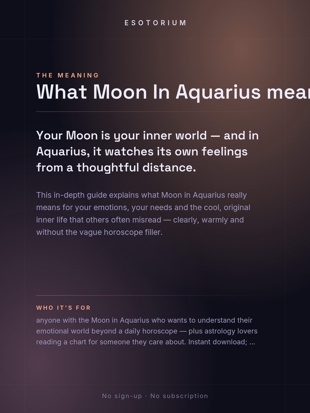 Moon in Aquarius — Meaning in Your Birth Chart — What it means