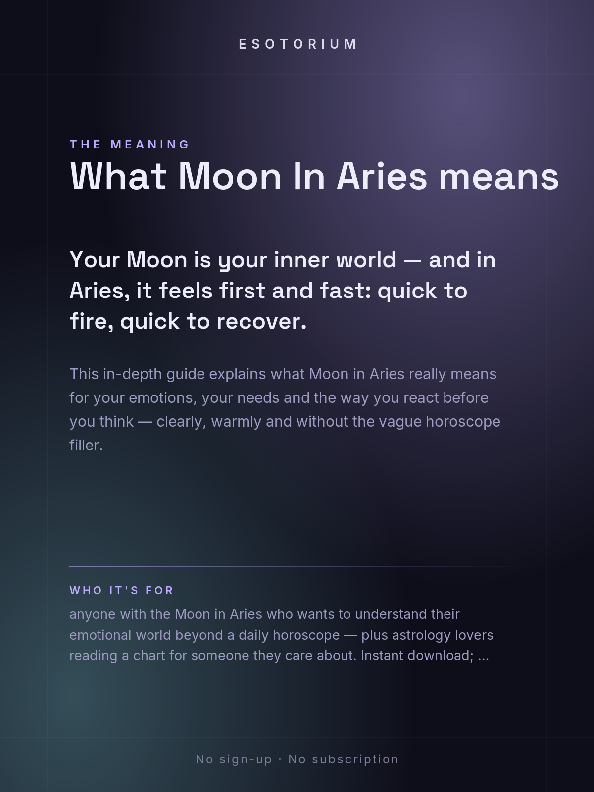 Moon in Aries — Meaning in Your Birth Chart — What it means