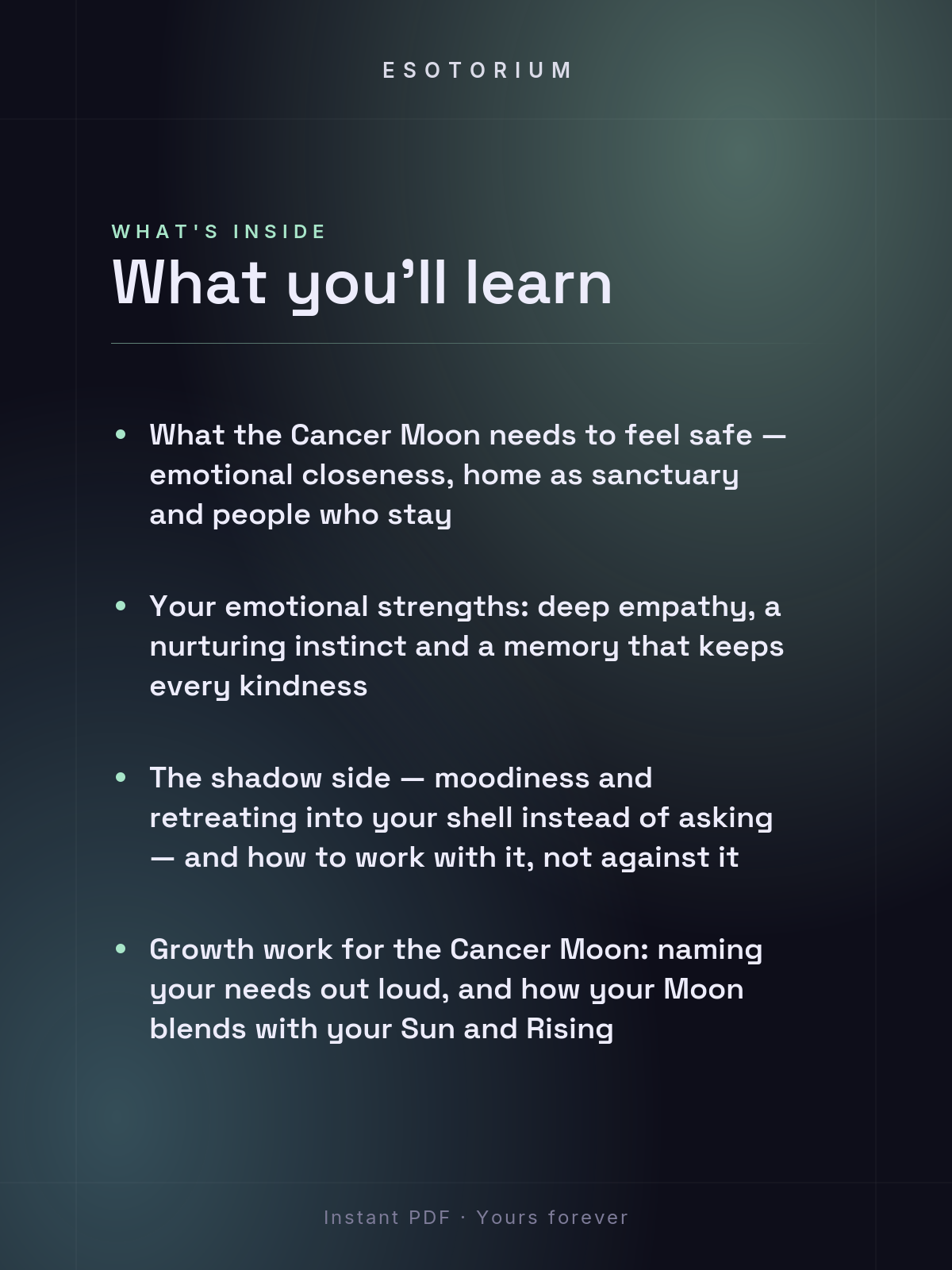 Moon in Cancer — Meaning in Your Birth Chart — What's inside