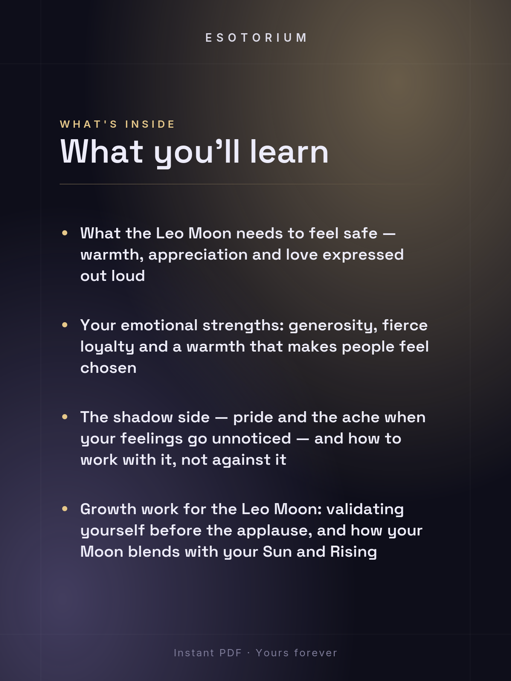 Moon in Leo — Meaning in Your Birth Chart — What's inside