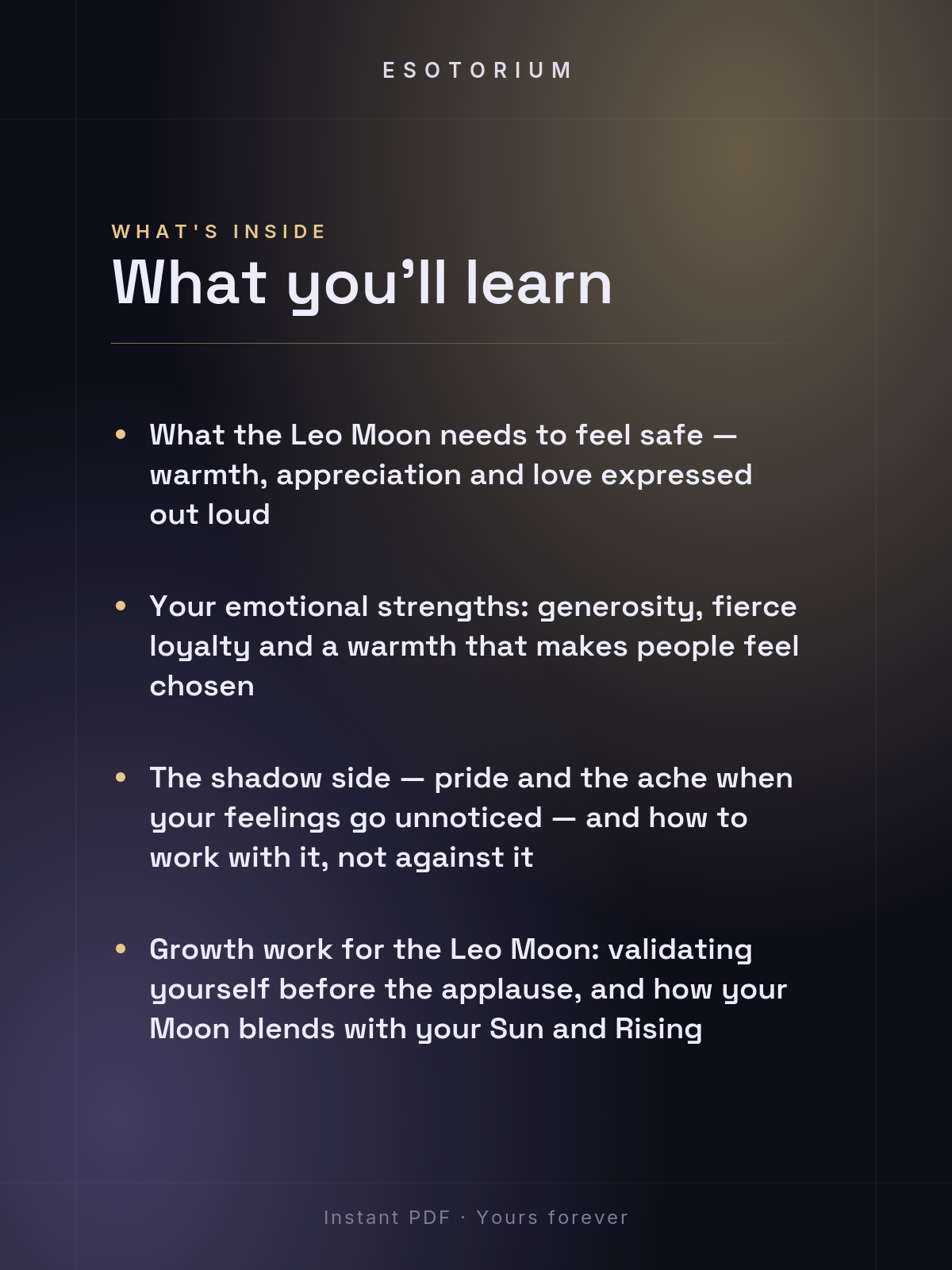 Moon in Leo — Meaning in Your Birth Chart — What's inside