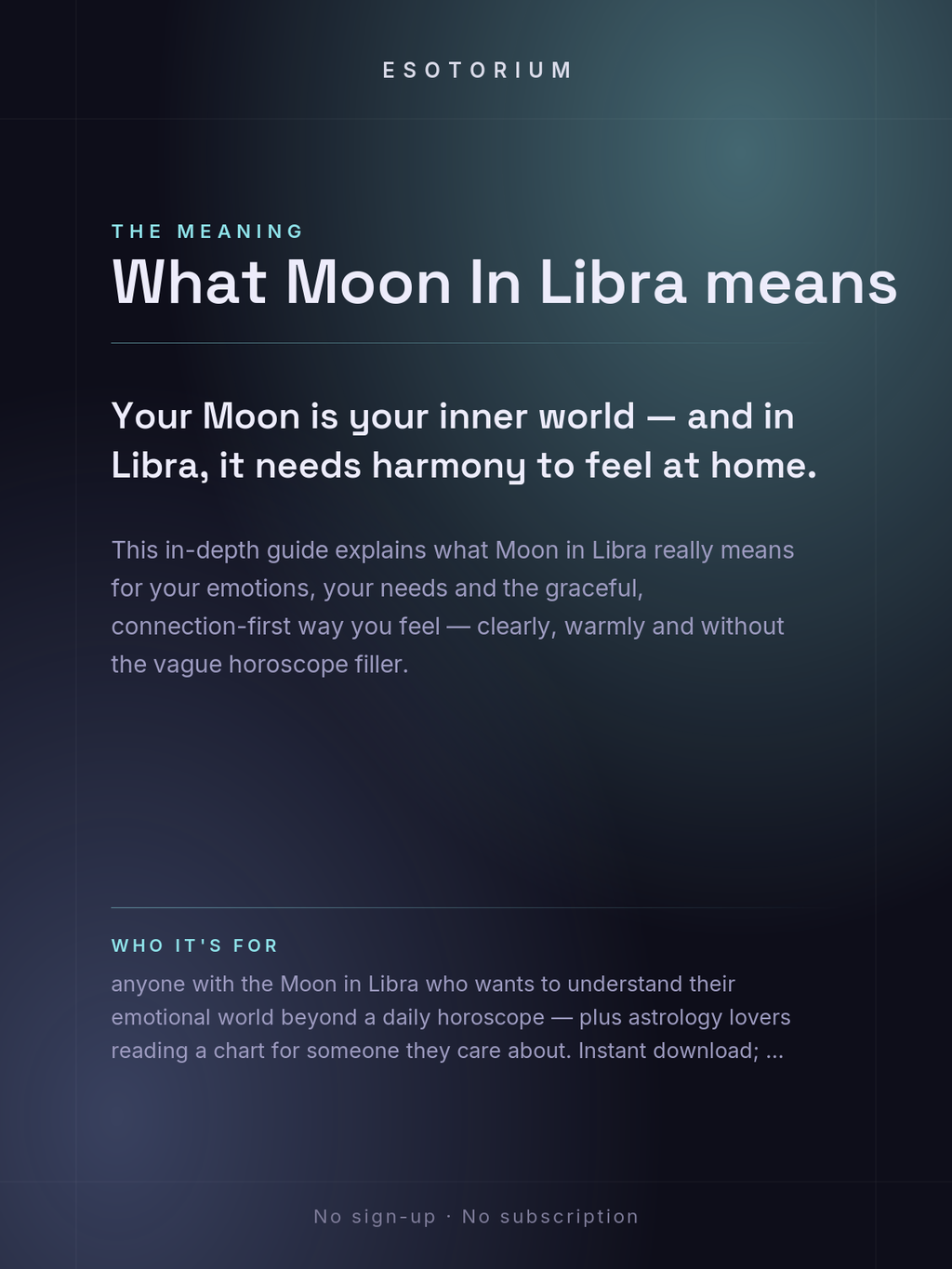 Moon in Libra — Meaning in Your Birth Chart — What it means