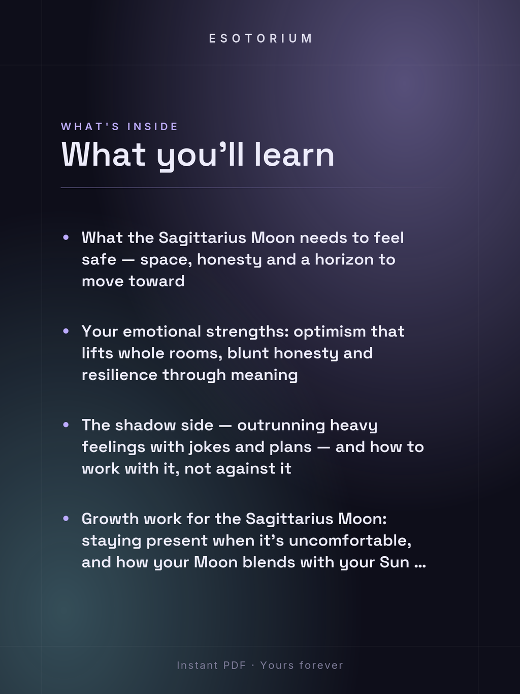Moon in Sagittarius — Meaning in Your Birth Chart — What's inside