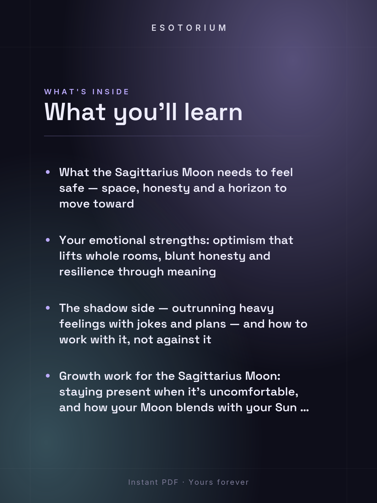 Moon in Sagittarius — Meaning in Your Birth Chart — What's inside