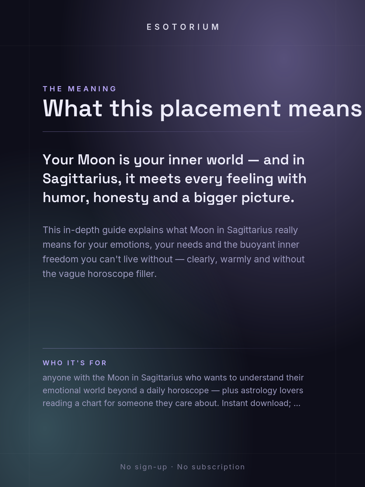 Moon in Sagittarius — Meaning in Your Birth Chart — What it means
