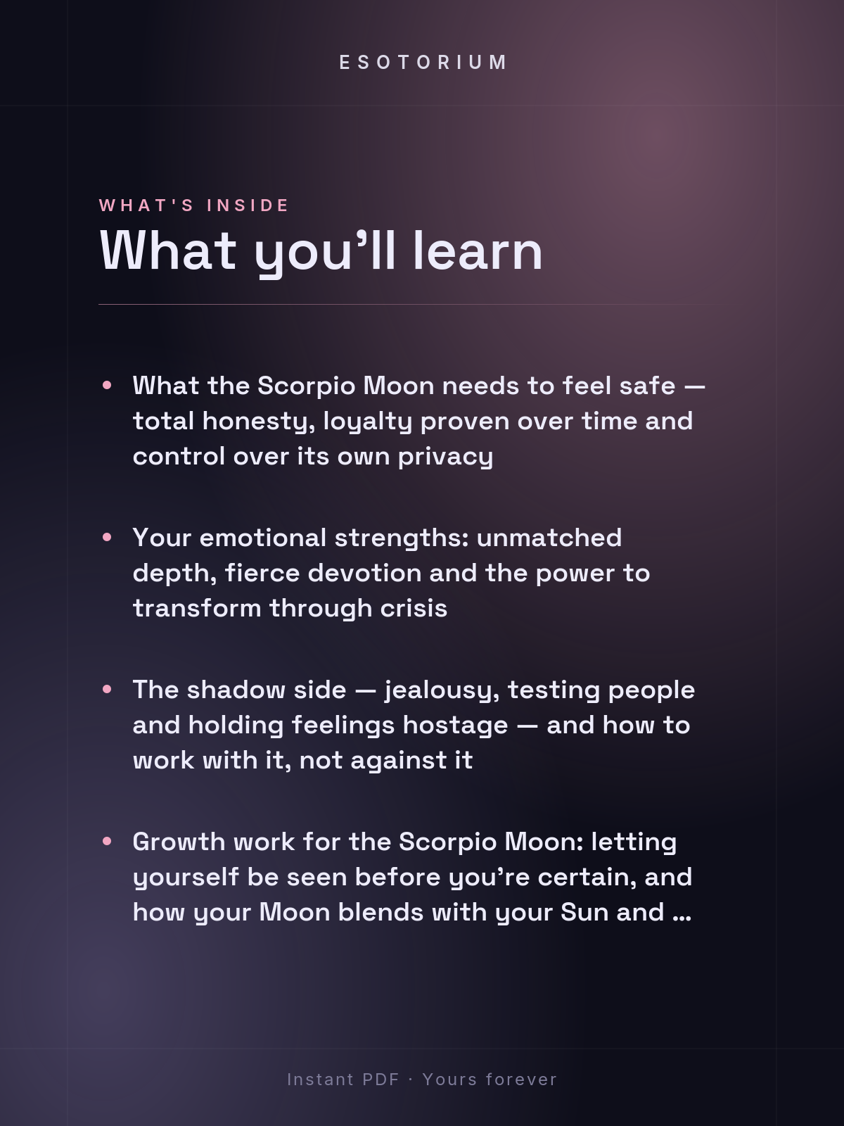 Moon in Scorpio — Meaning in Your Birth Chart — What's inside
