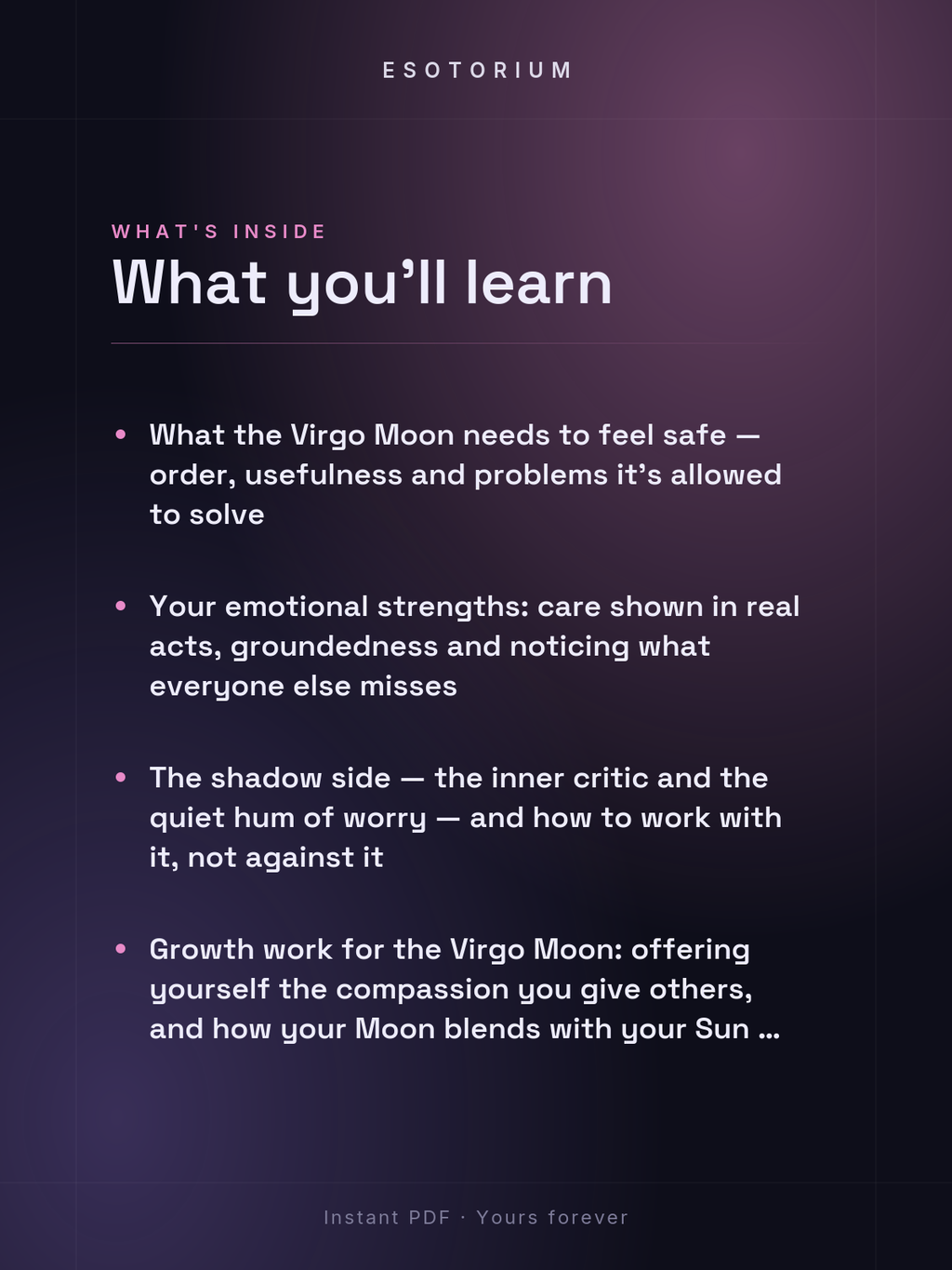 Moon in Virgo — Meaning in Your Birth Chart — What's inside