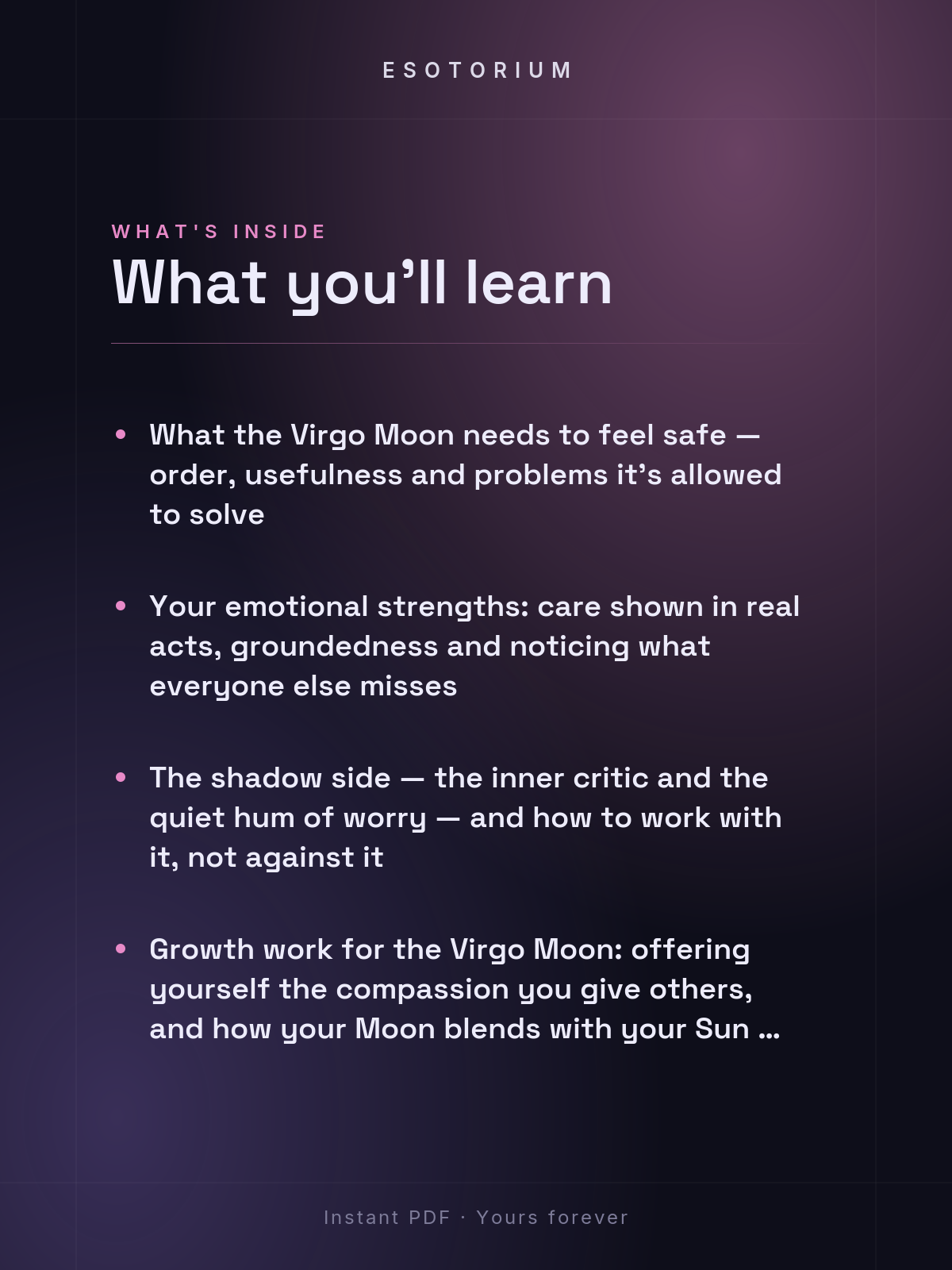 Moon in Virgo — Meaning in Your Birth Chart — What's inside