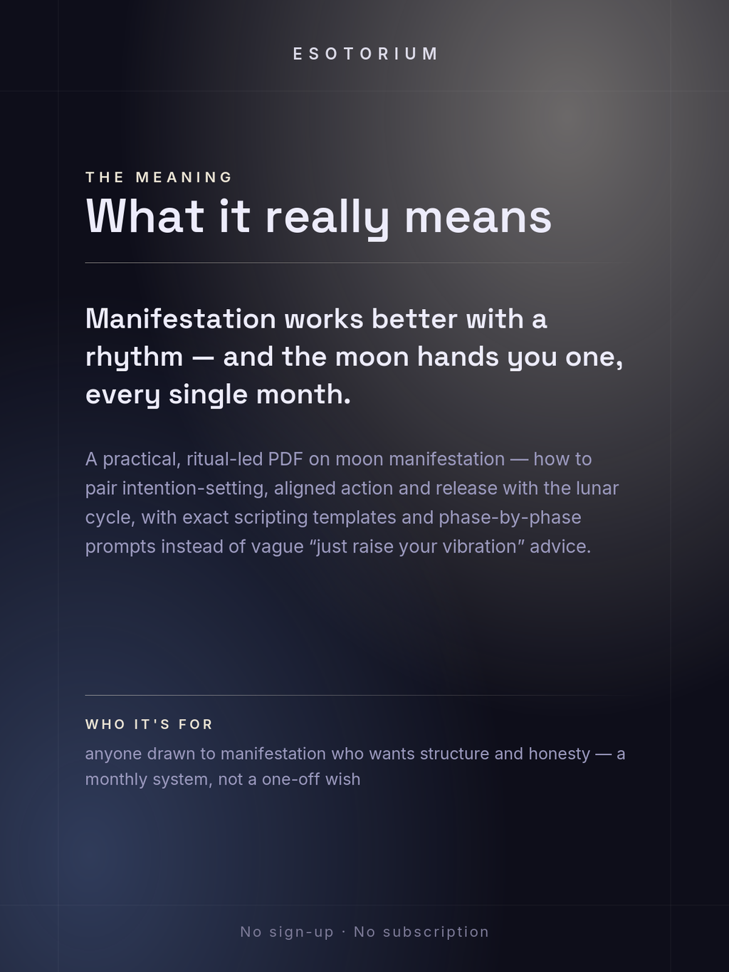 Manifesting with the Moon — Lunar Manifestation Guide — what it means