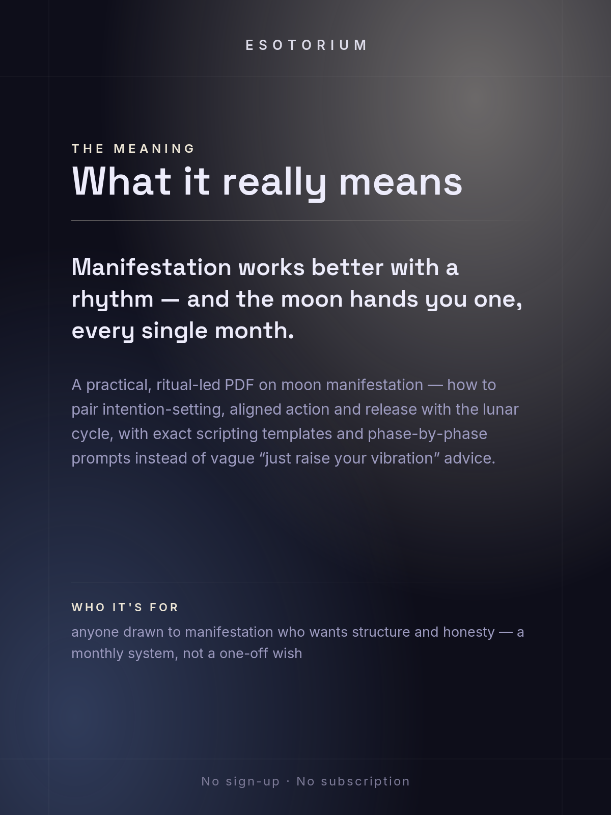 Manifesting with the Moon — Lunar Manifestation Guide — what it means
