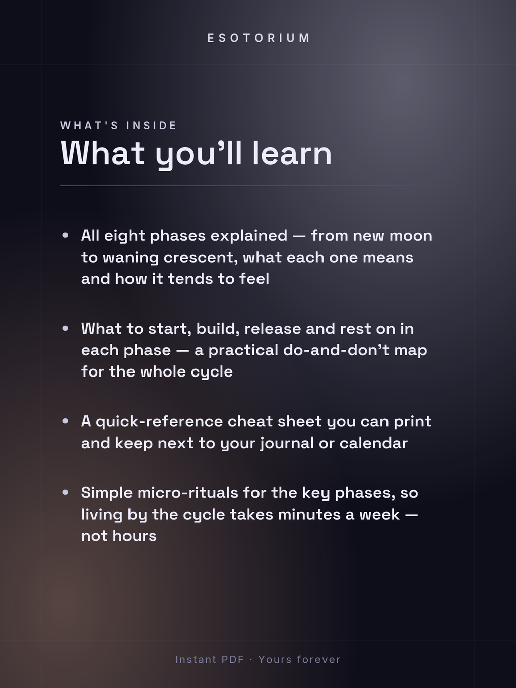 Moon Phases & Their Meanings — Live by the Lunar Cycle — what you'll learn