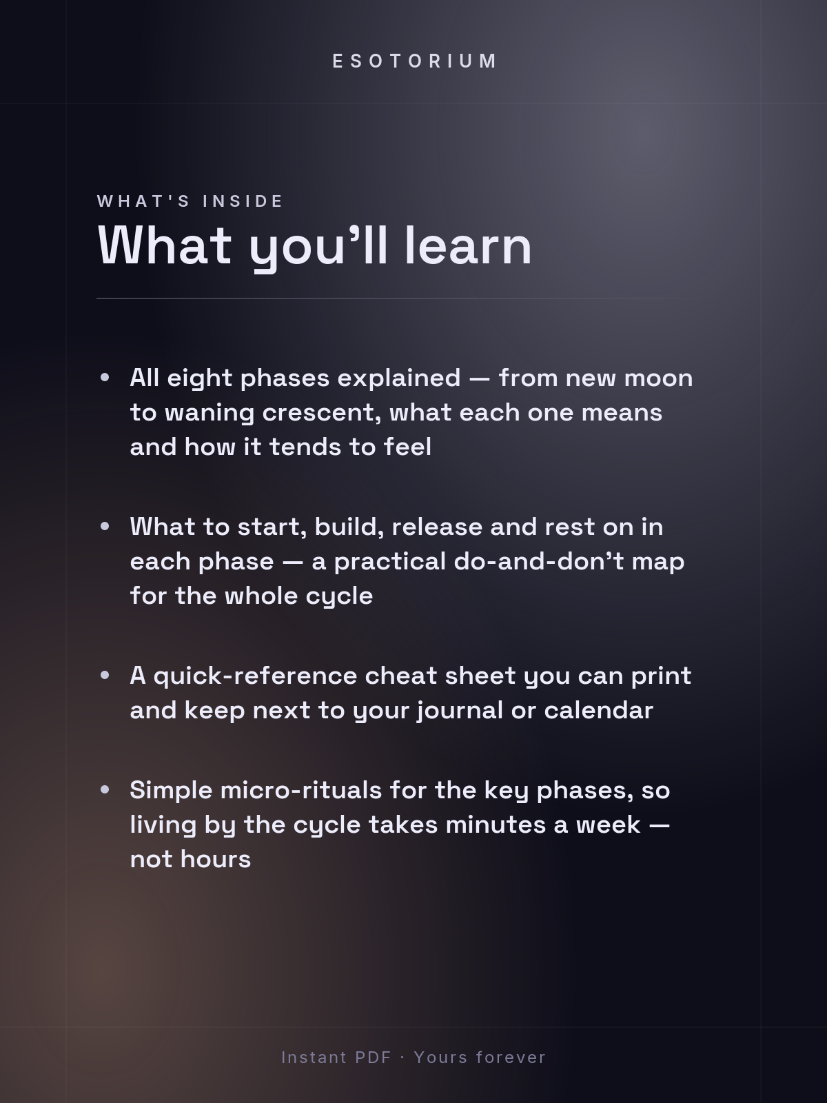 Moon Phases & Their Meanings — Live by the Lunar Cycle — what you'll learn