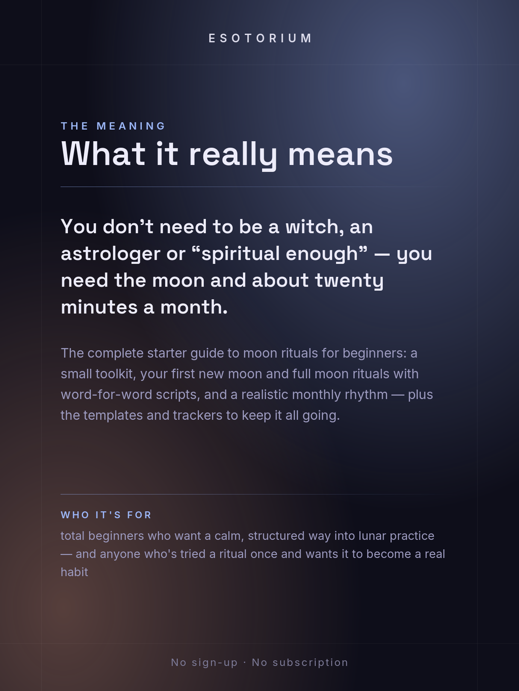 Moon Rituals for Beginners — Start a Lunar Practice — what it means