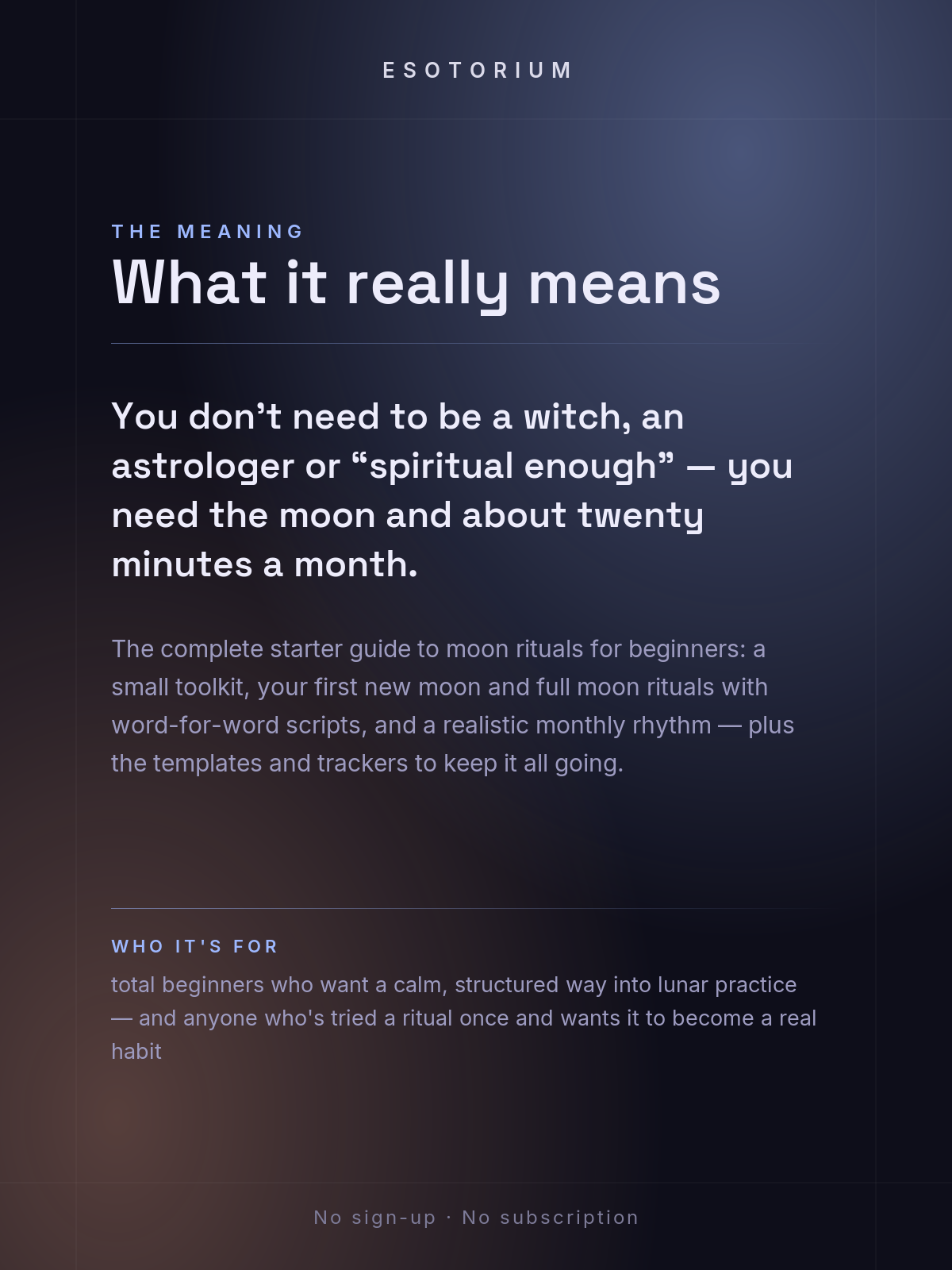 Moon Rituals for Beginners — Start a Lunar Practice — what it means
