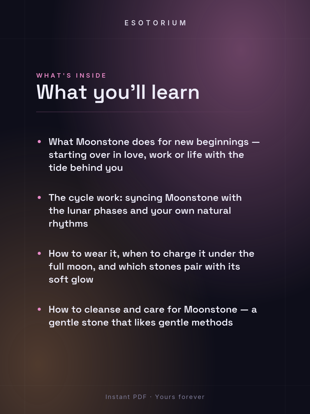 Moonstone — Meaning, Uses & Healing Properties — what you'll learn