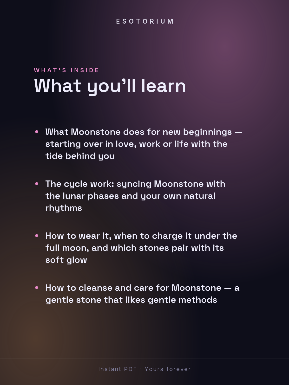 Moonstone — Meaning, Uses & Healing Properties — what you'll learn