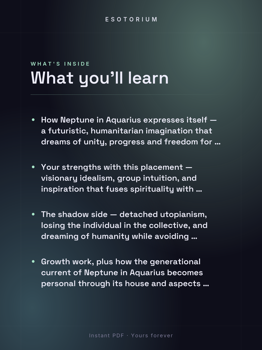 Neptune in Aquarius — Meaning in Your Birth Chart — What's inside