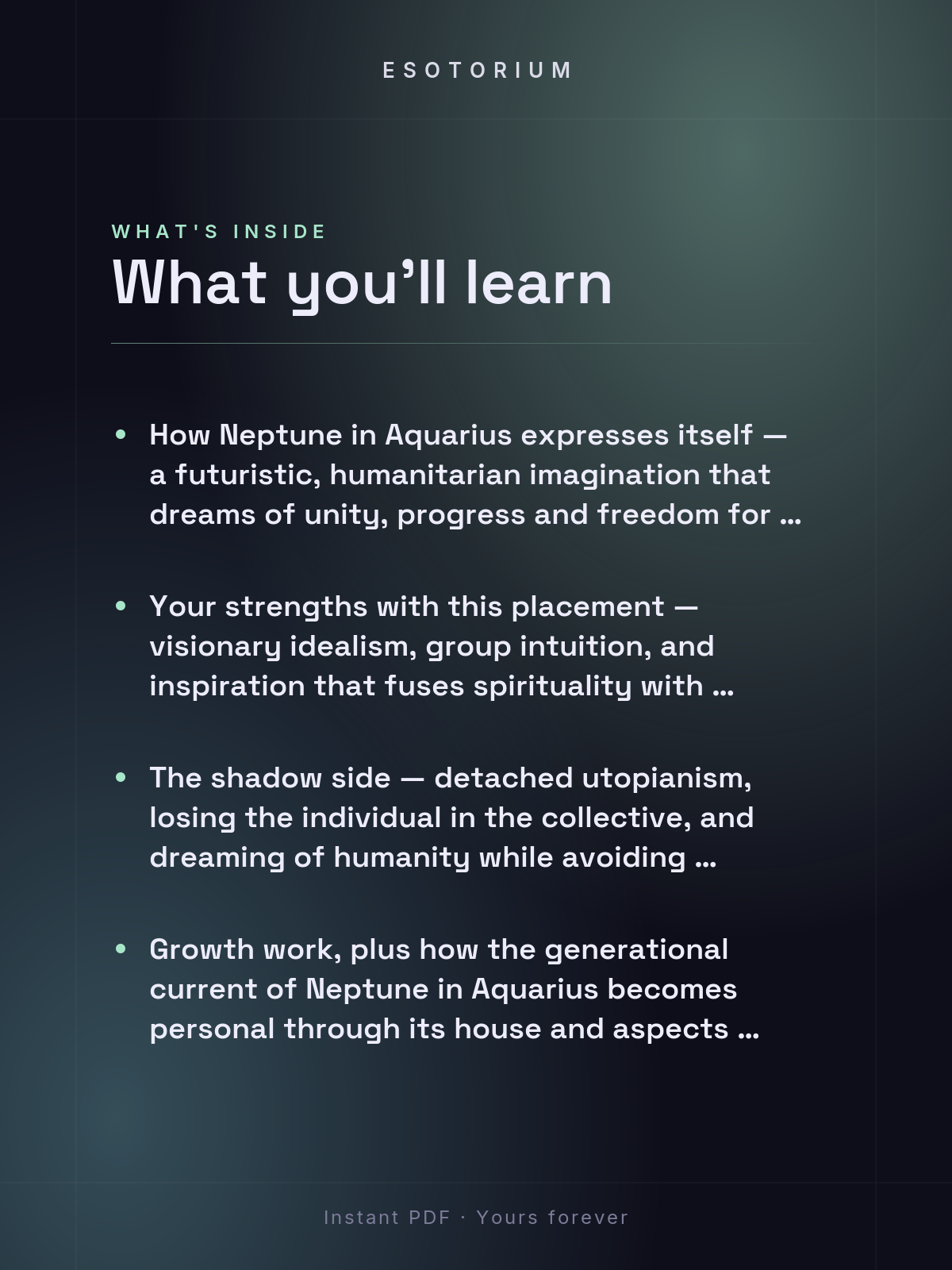Neptune in Aquarius — Meaning in Your Birth Chart — What's inside