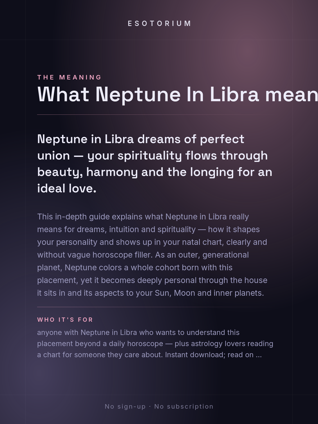 Neptune in Libra — Meaning in Your Birth Chart — What it means