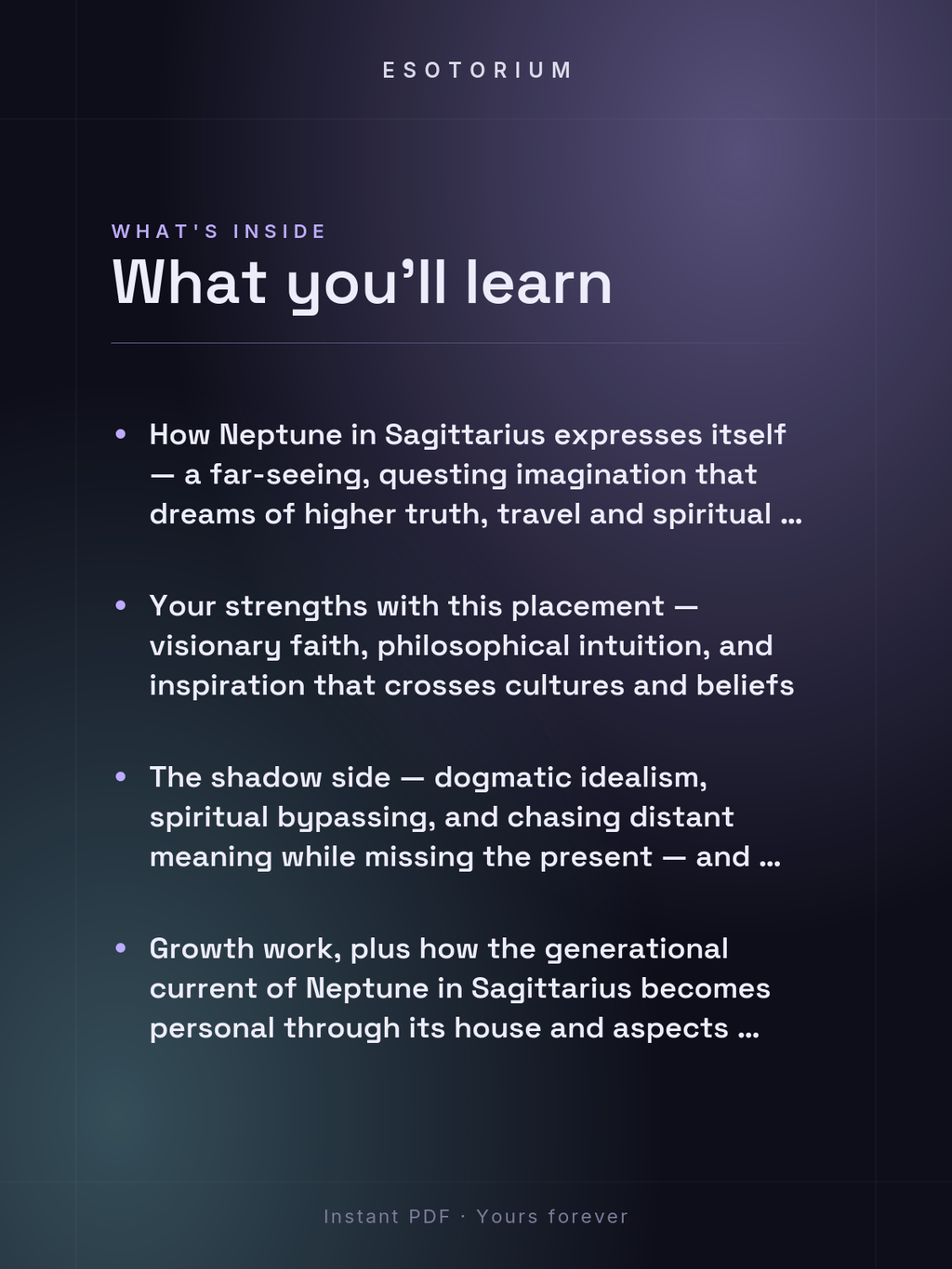 Neptune in Sagittarius — Meaning in Your Birth Chart — What's inside