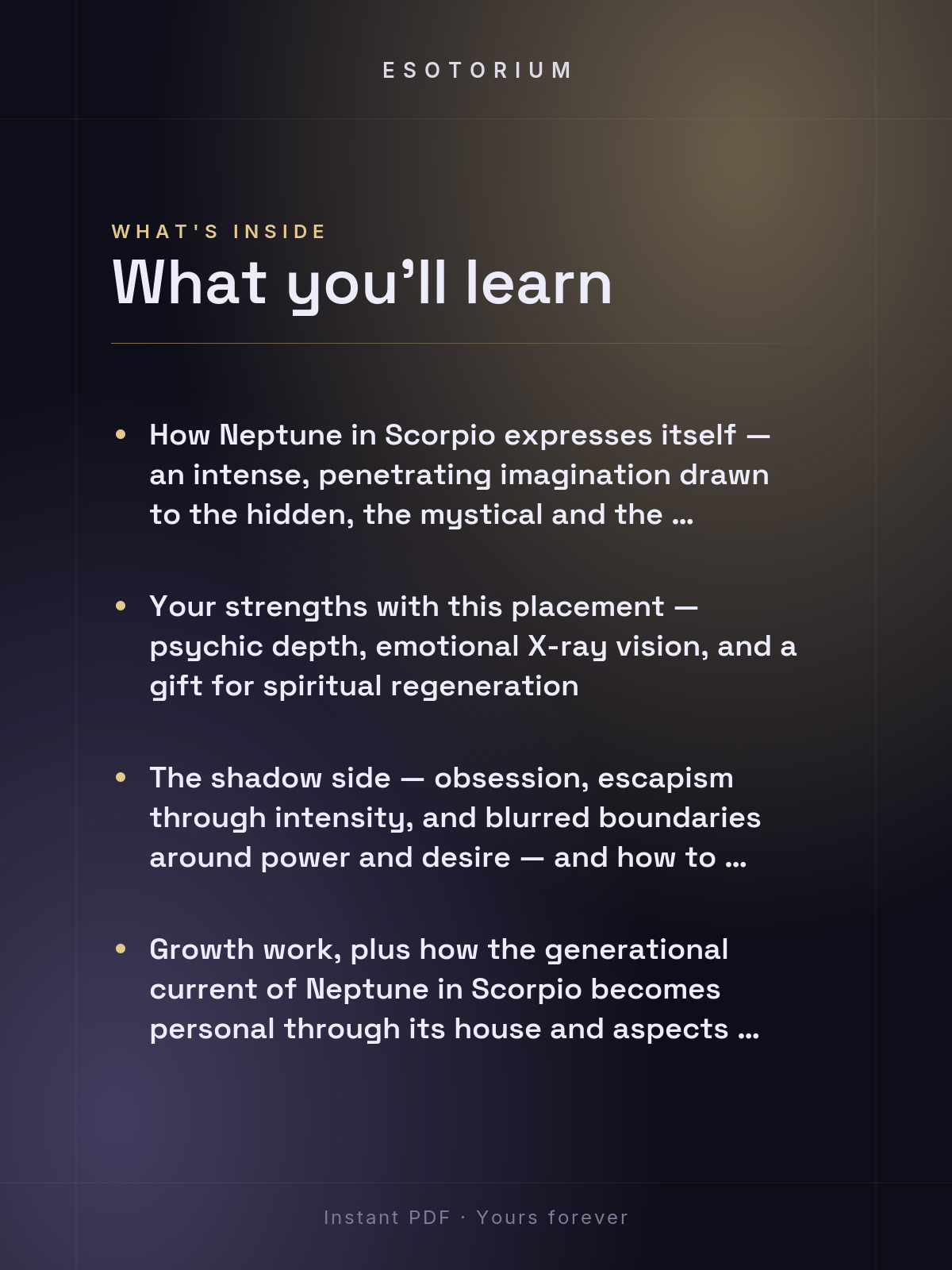 Neptune in Scorpio — Meaning in Your Birth Chart — What's inside