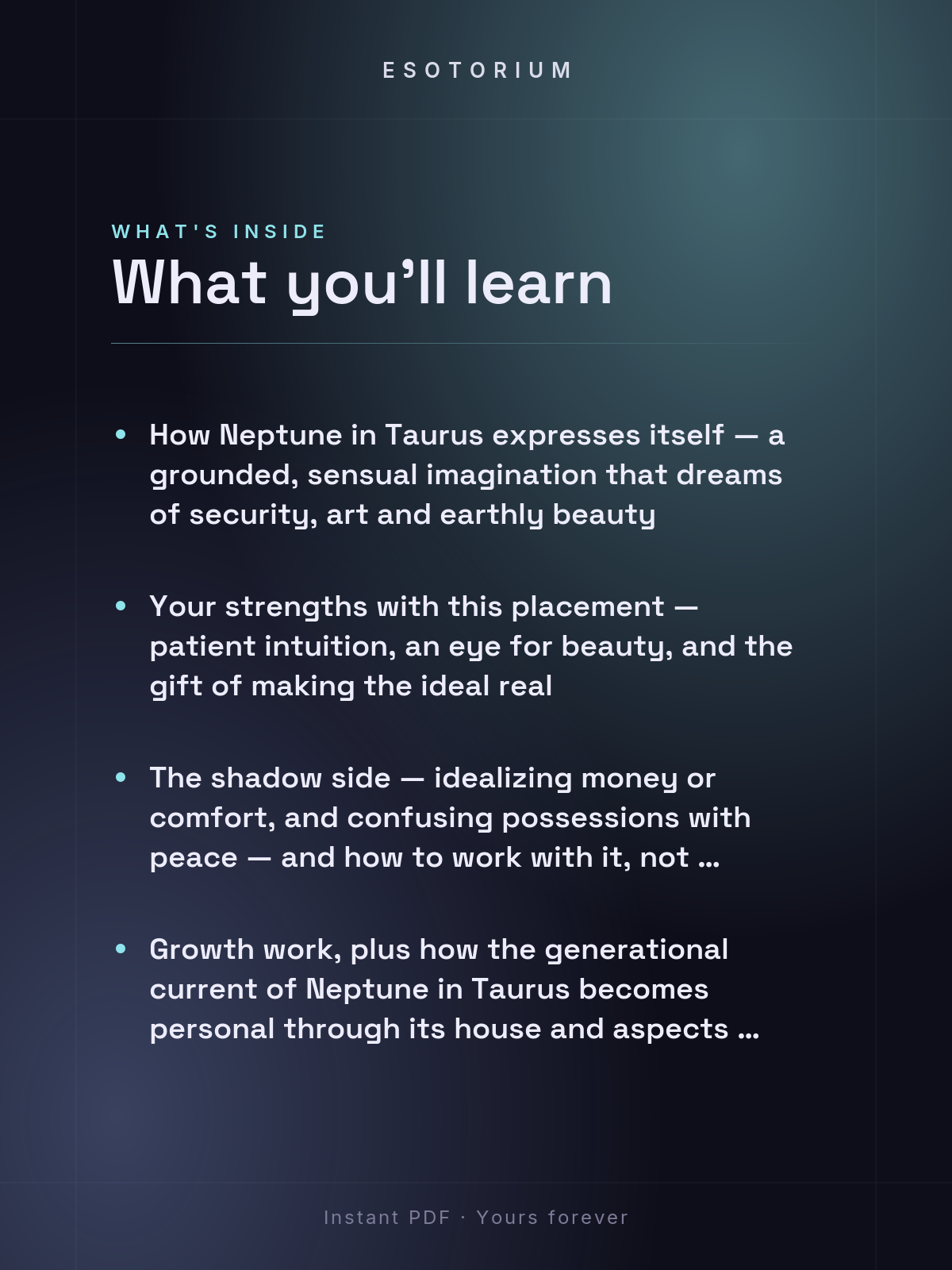 Neptune in Taurus — Meaning in Your Birth Chart — What's inside