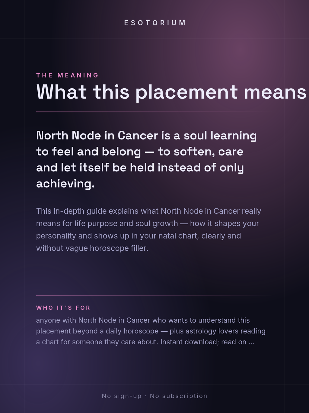 North Node in Cancer — Meaning in Your Birth Chart — What it means