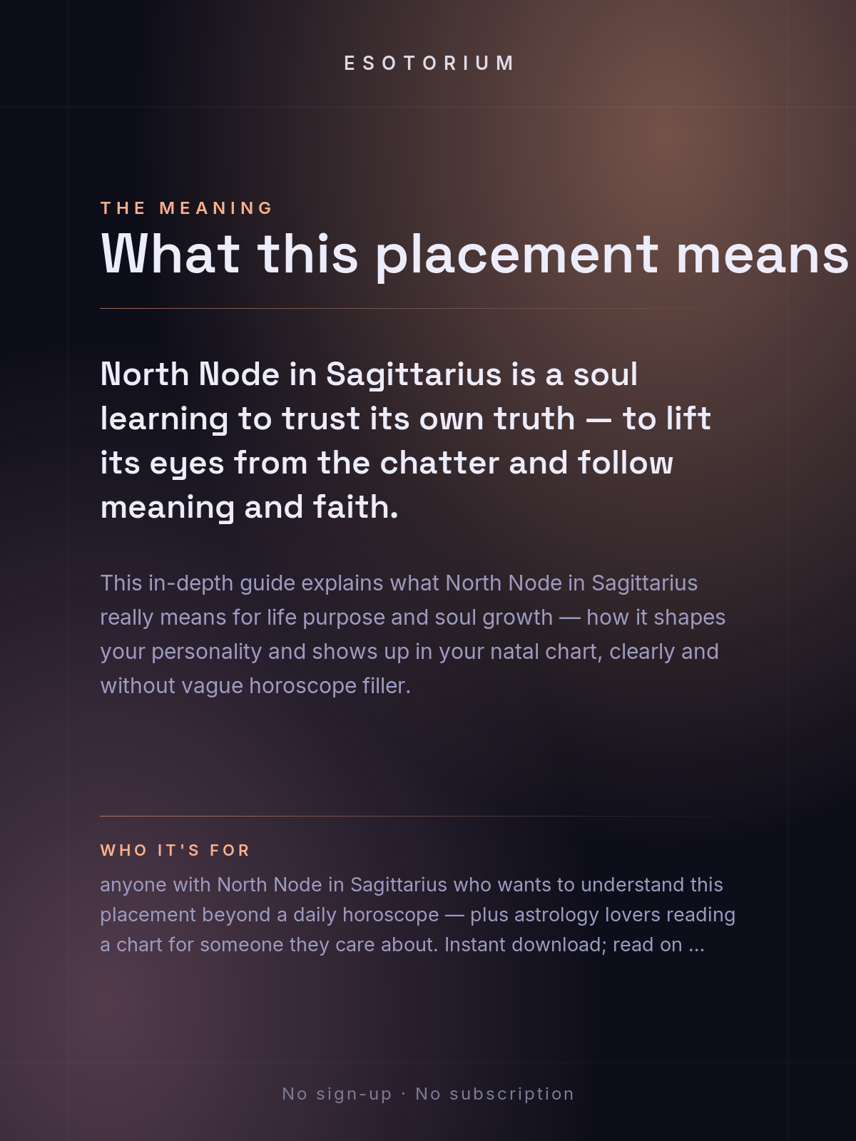 North Node in Sagittarius — Meaning in Your Birth Chart — What it means