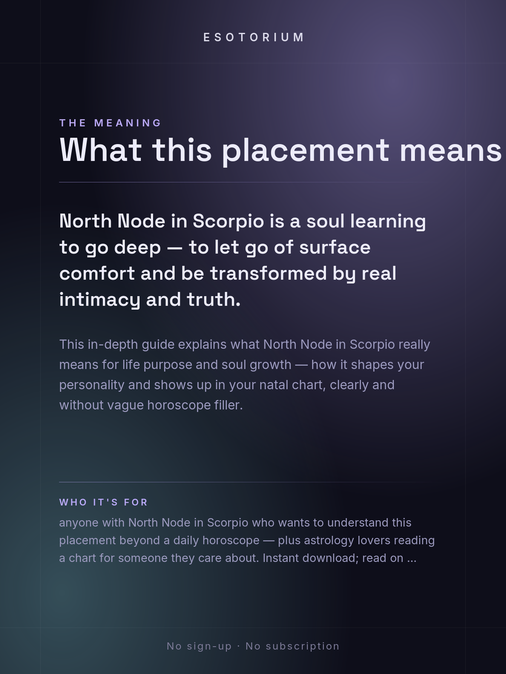 North Node in Scorpio — Meaning in Your Birth Chart — What it means