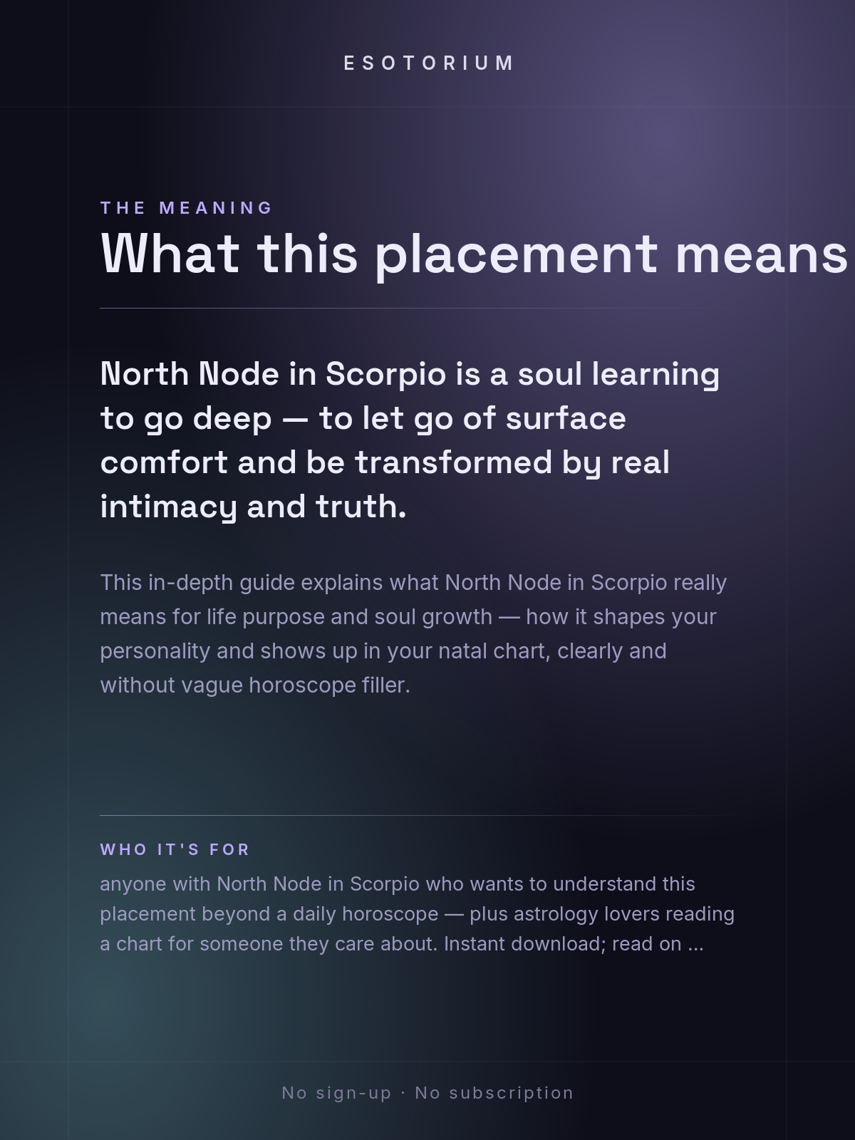 North Node in Scorpio — Meaning in Your Birth Chart — What it means