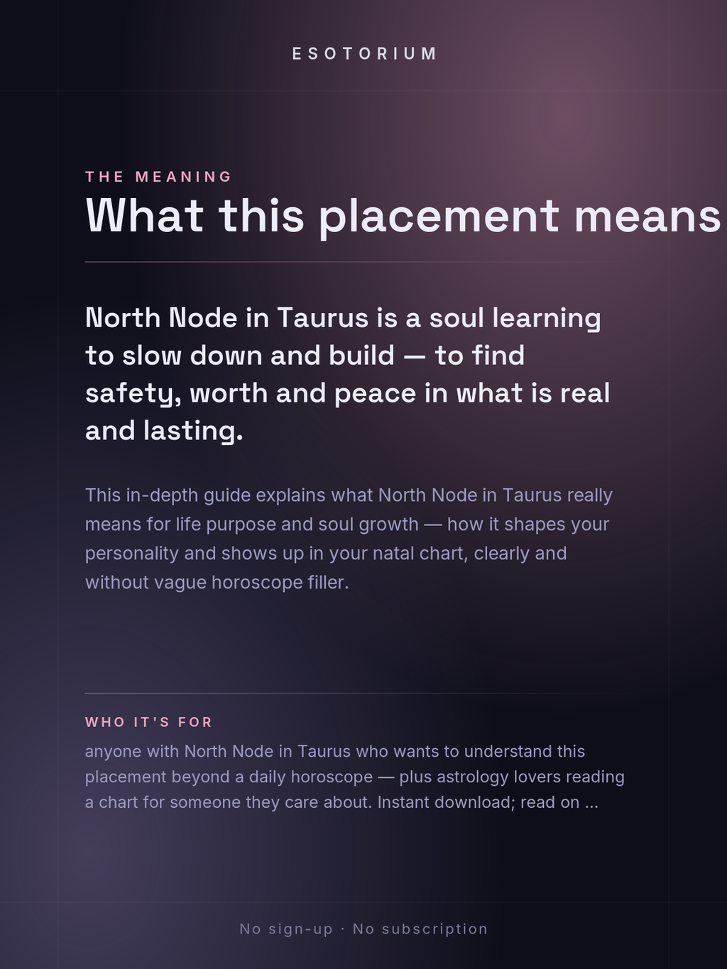 North Node in Taurus — Meaning in Your Birth Chart — What it means