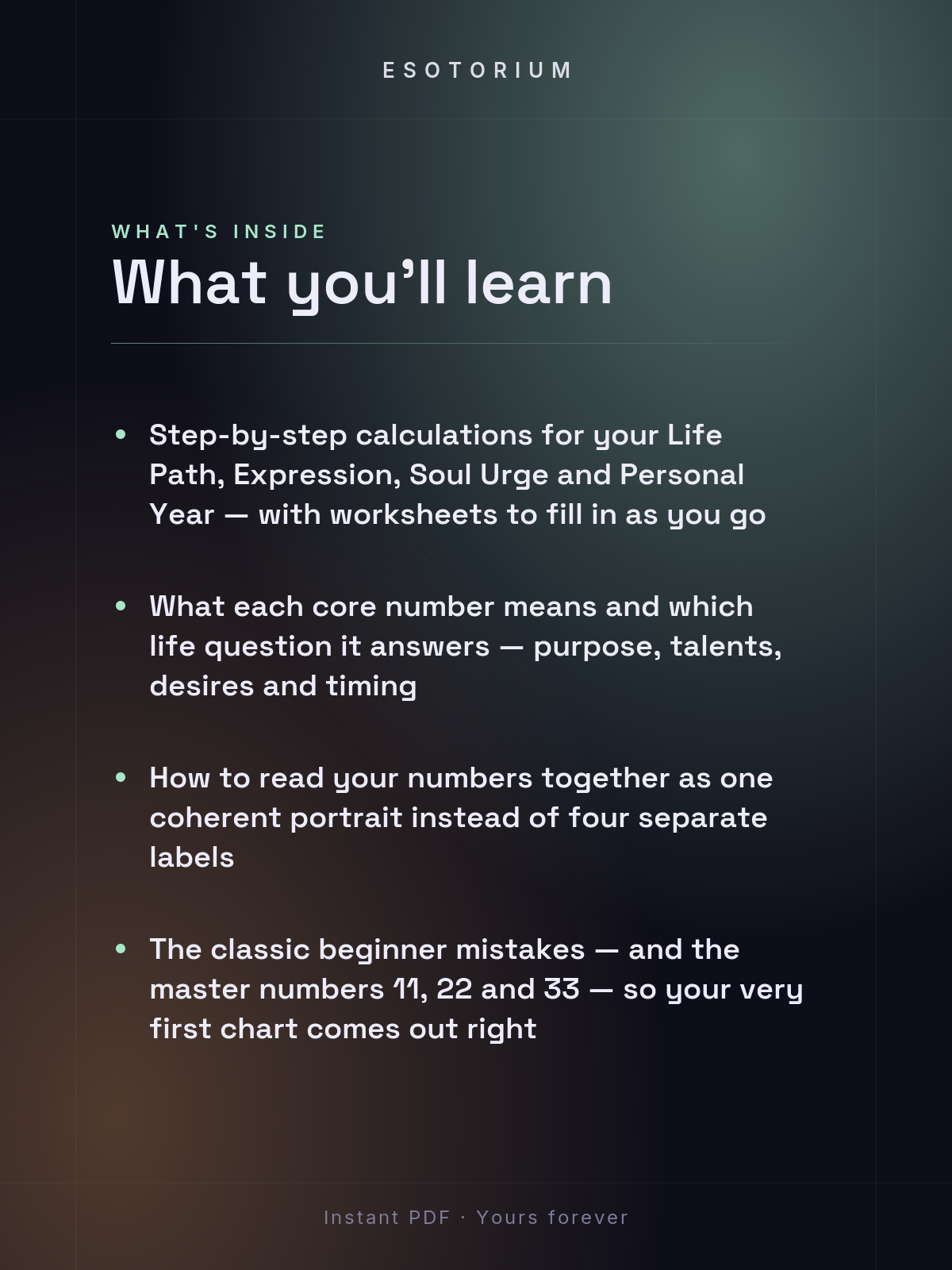 Numerology for Beginners — Decode Your Numbers — what you'll learn