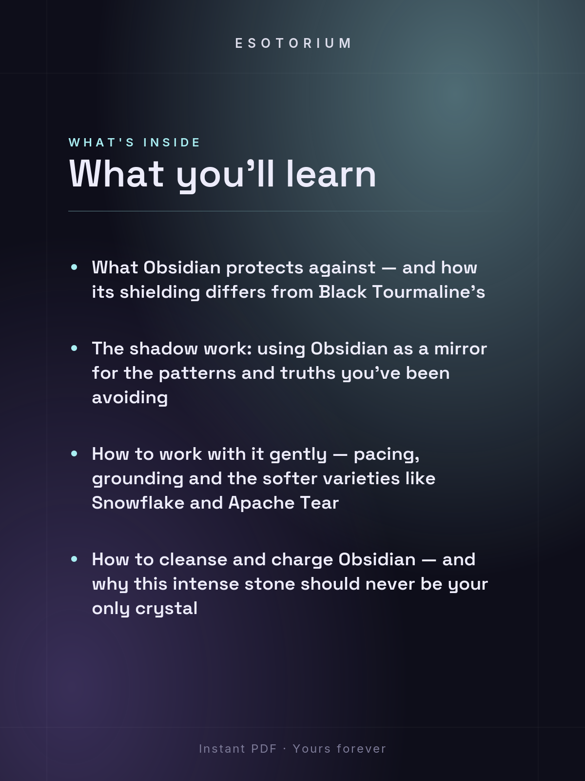 Obsidian — Meaning, Uses & Healing Properties — what you'll learn