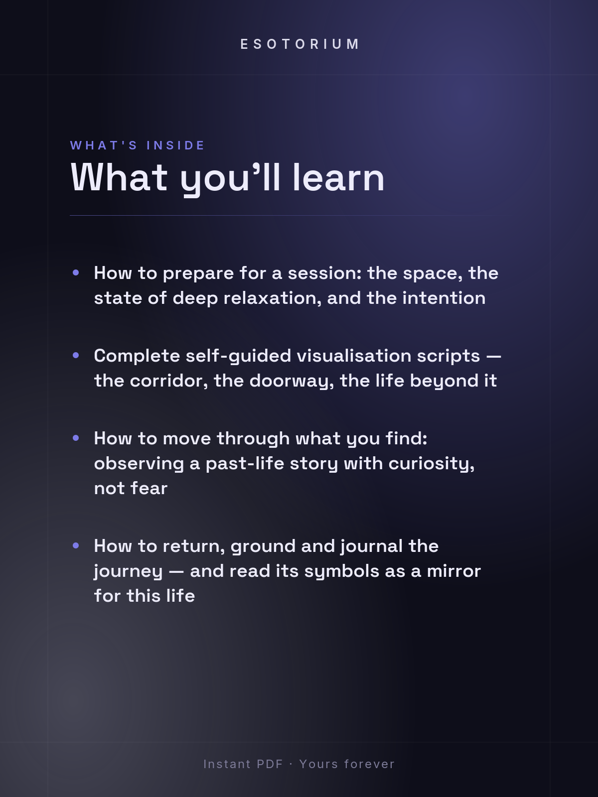 Past Life Regression — A Self-Guided Journey — what you'll learn