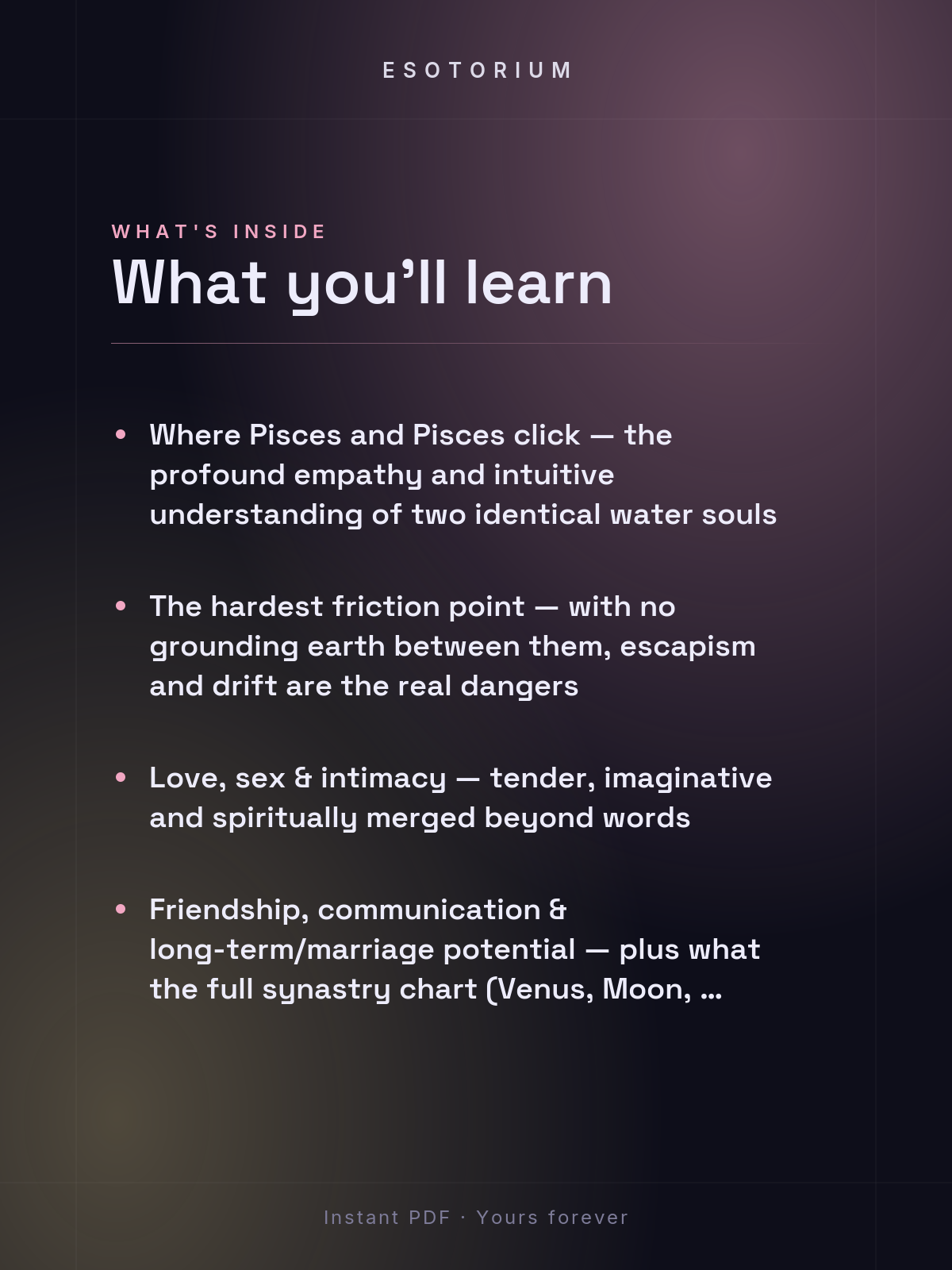 Pisces and Pisces Compatibility — Love, Sex & Friendship — What's inside