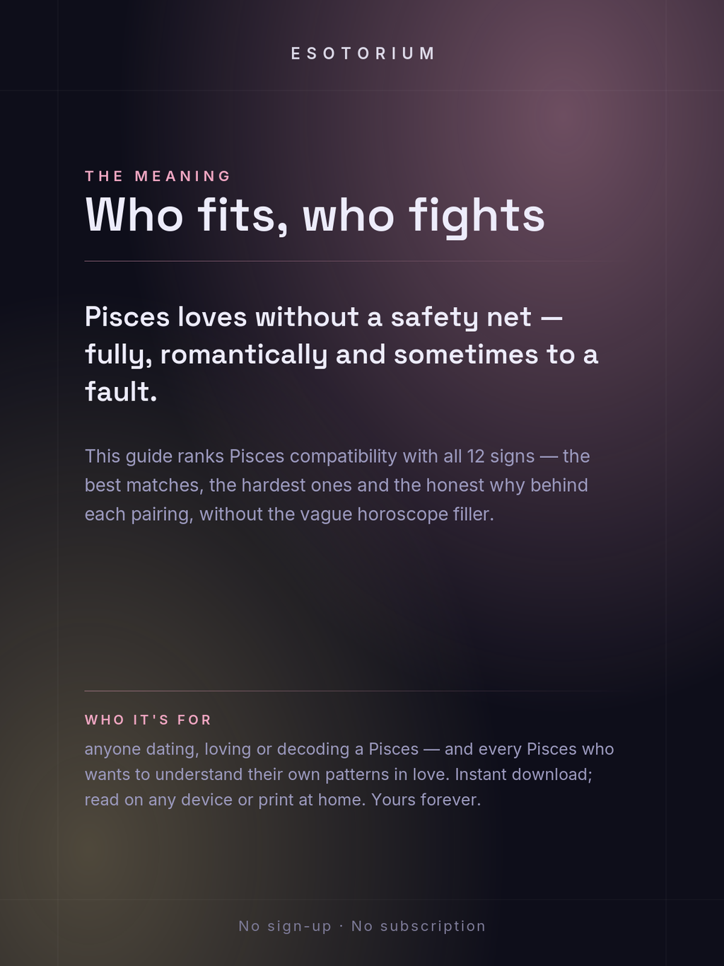 Pisces Compatibility — Best & Worst Matches — What it means