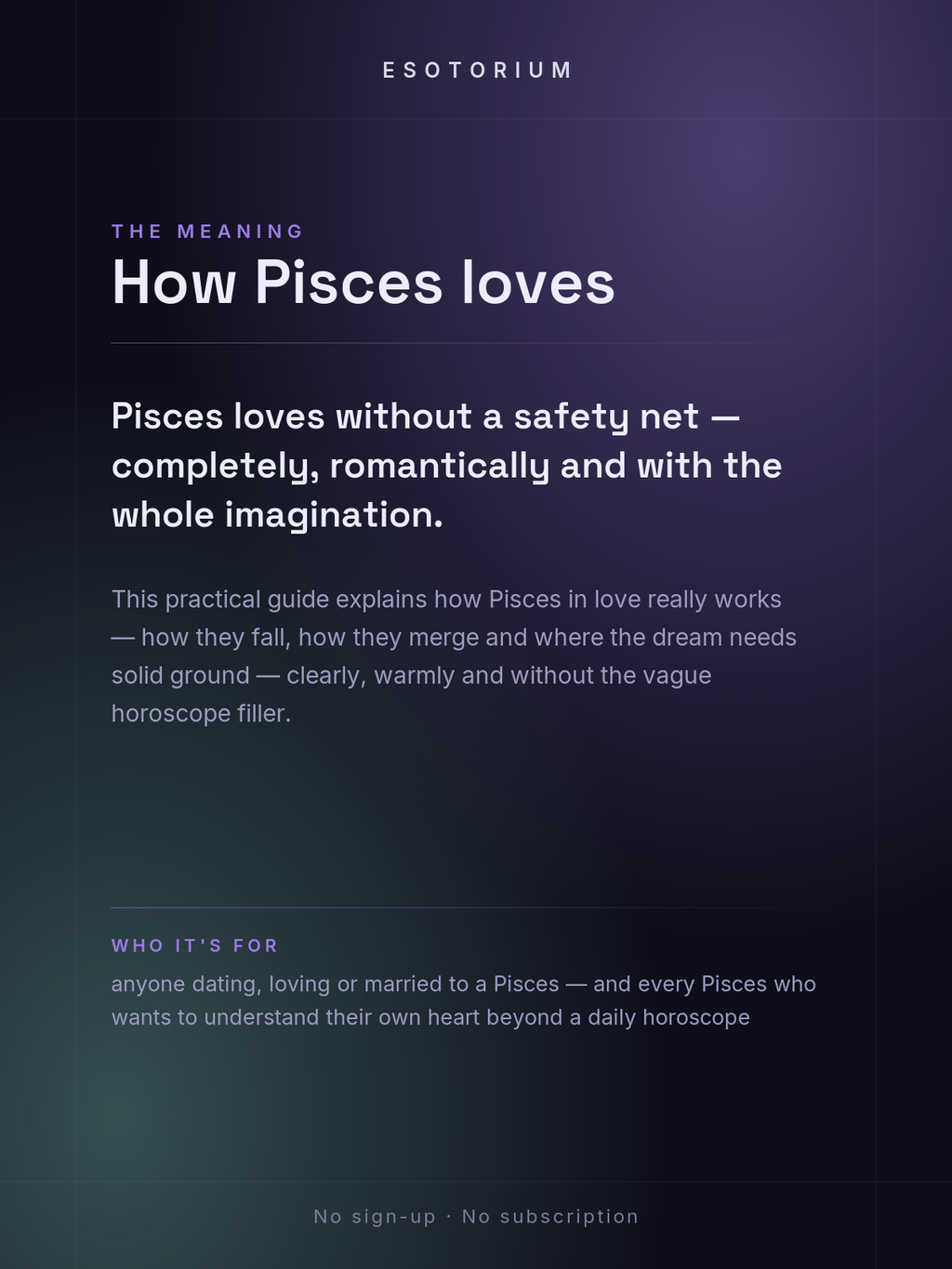 Pisces in Love & Relationships — what it means