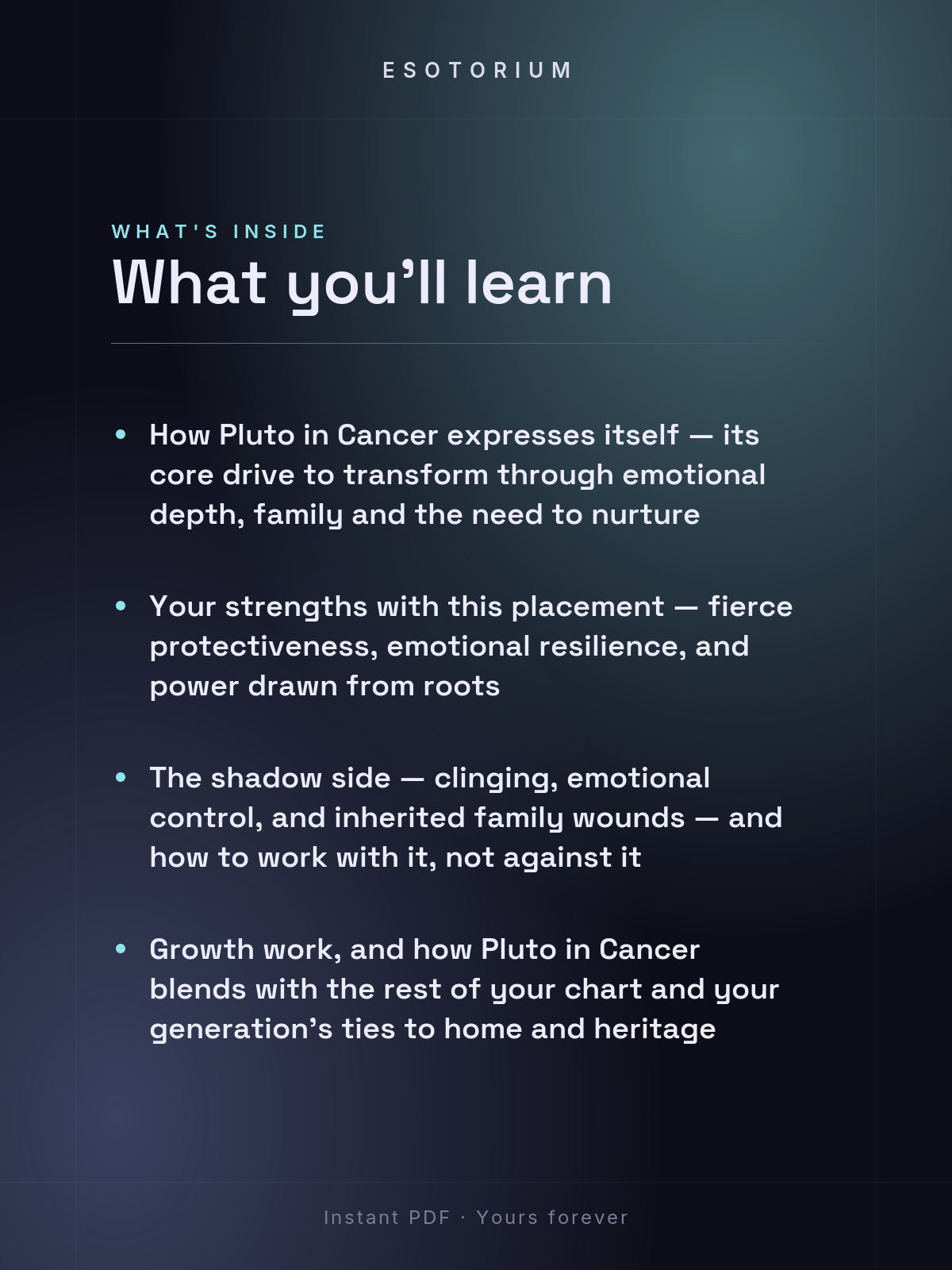 Pluto in Cancer — Meaning in Your Birth Chart — What's inside