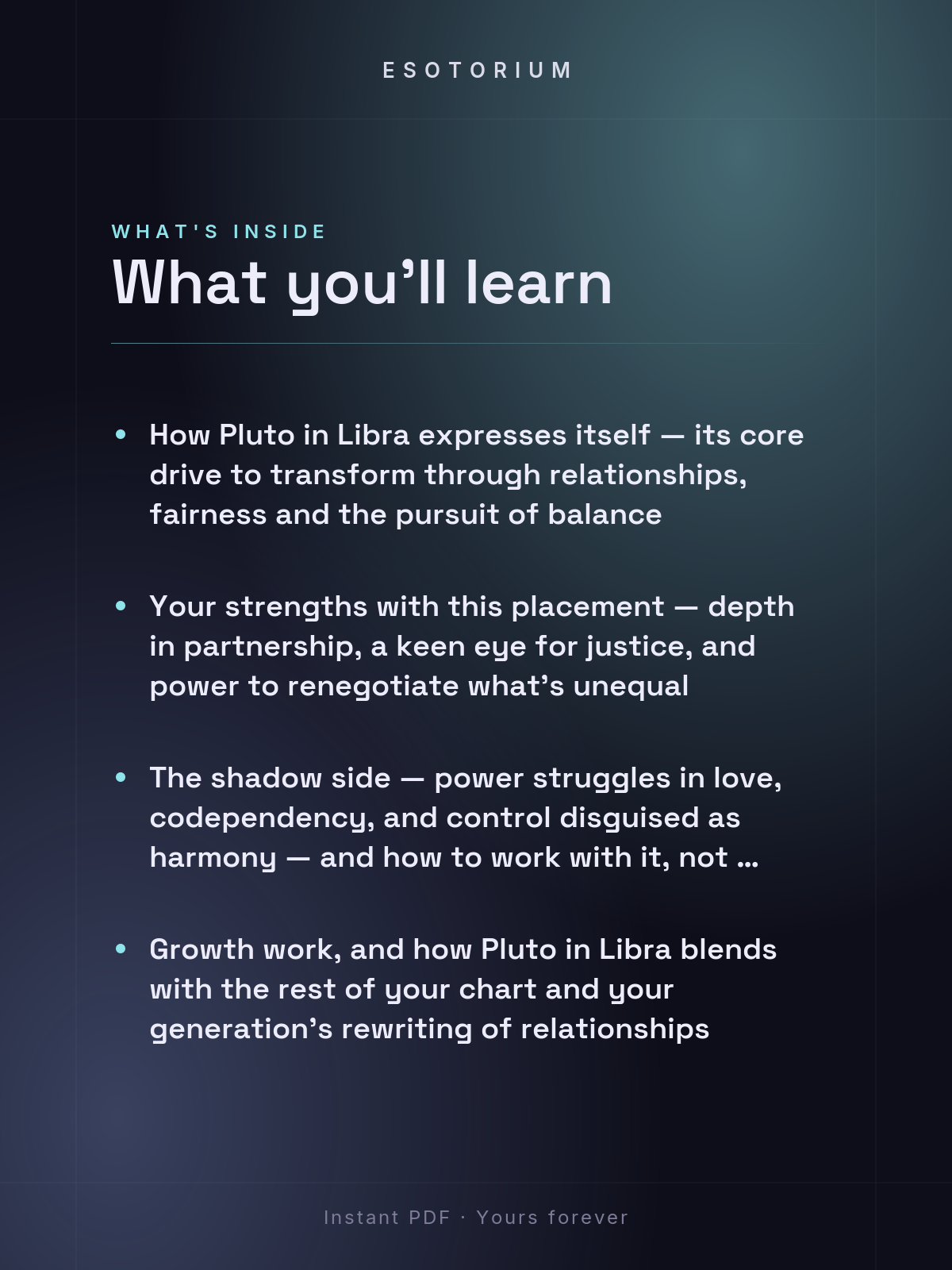 Pluto in Libra — Meaning in Your Birth Chart — What's inside