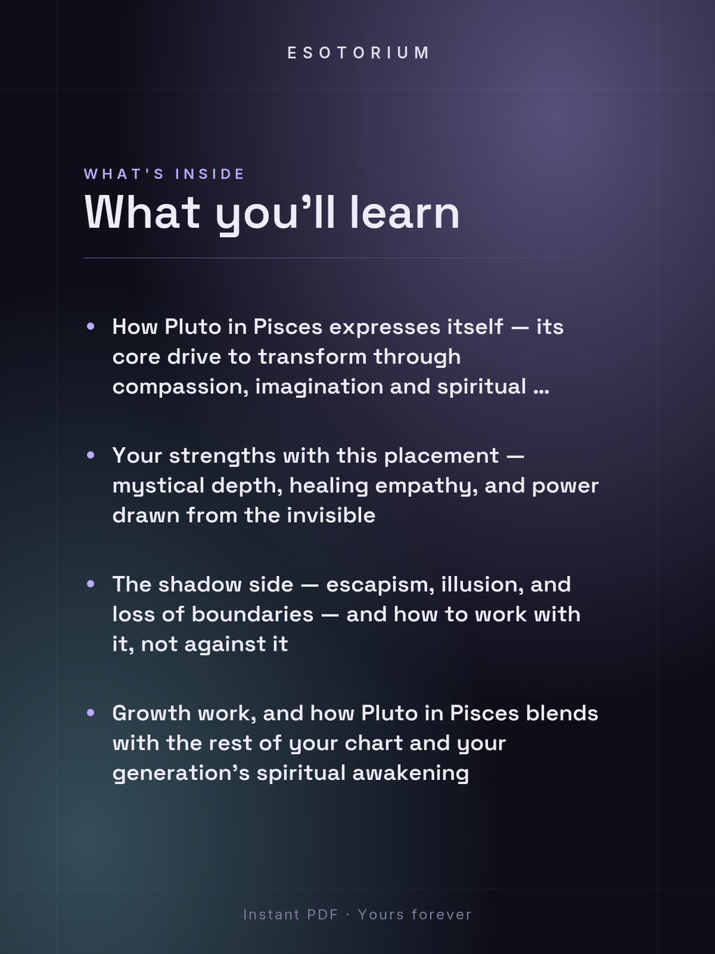 Pluto in Pisces — Meaning in Your Birth Chart — What's inside