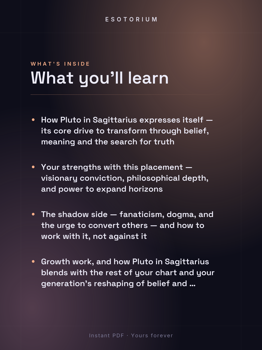 Pluto in Sagittarius — Meaning in Your Birth Chart — What's inside