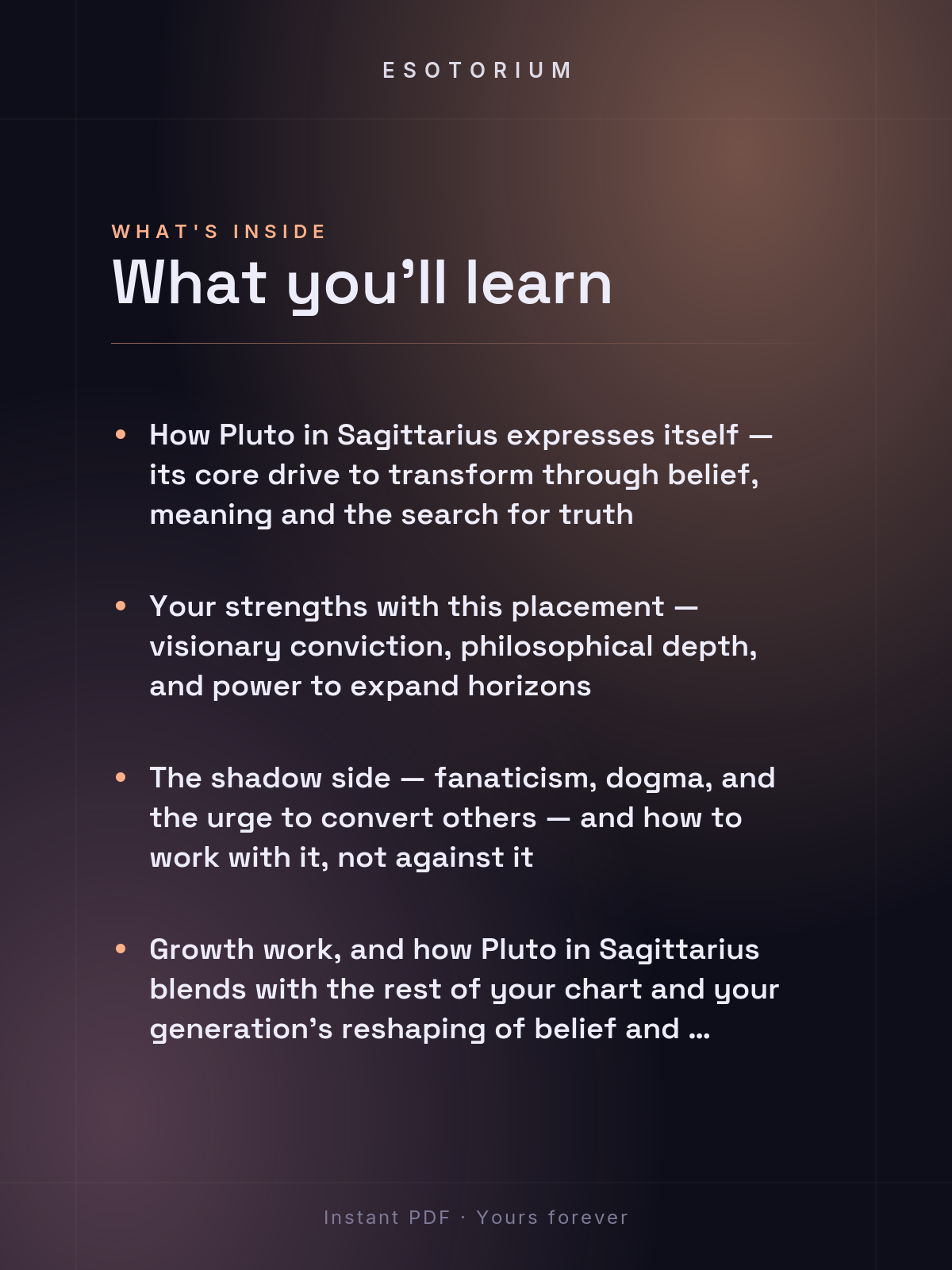 Pluto in Sagittarius — Meaning in Your Birth Chart — What's inside