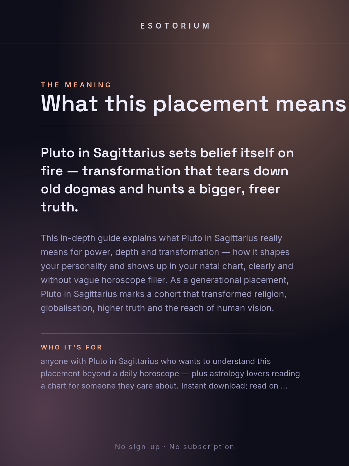 Pluto in Sagittarius — Meaning in Your Birth Chart — What it means