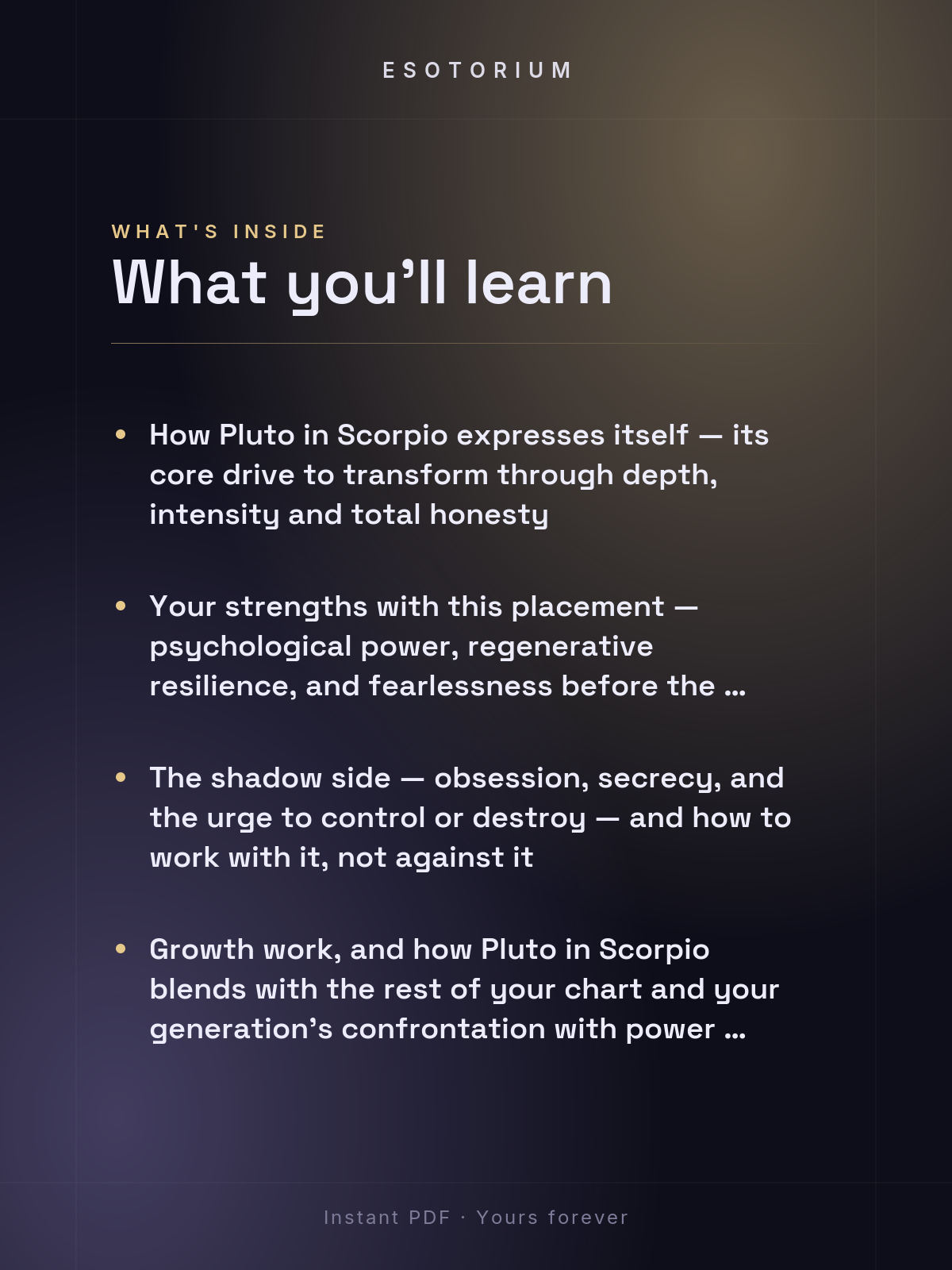 Pluto in Scorpio — Meaning in Your Birth Chart — What's inside