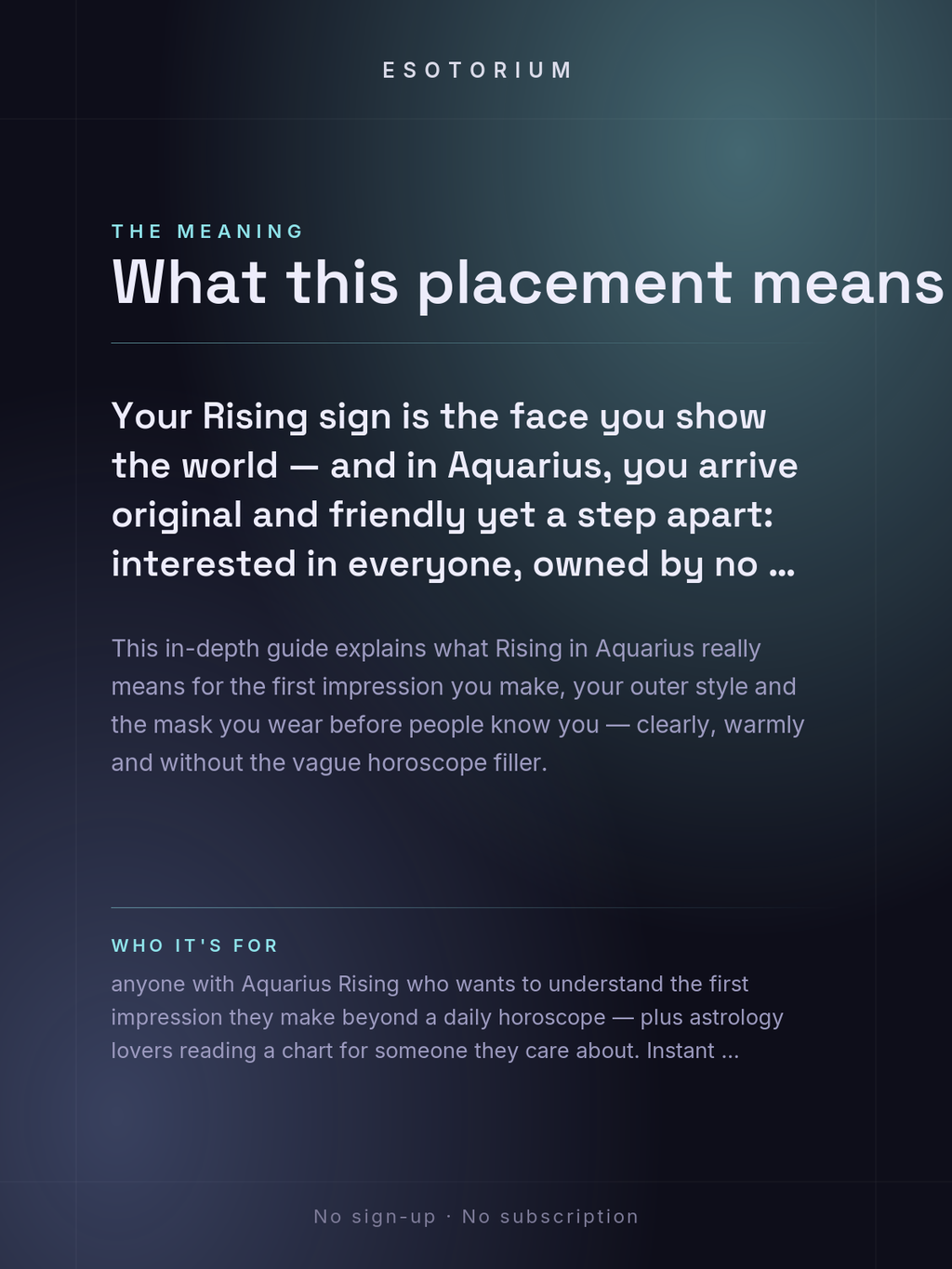 Rising in Aquarius — Meaning in Your Birth Chart — What it means
